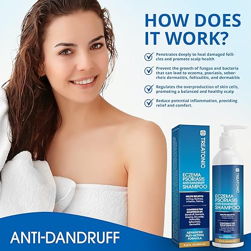 Miniatura 4 de Eczema Shampoo Psoriasis Shampoo Champú para dermatitis seborreica - Tratamiento de la psoriasis del cuero cabelludo - Champú de foliculitis