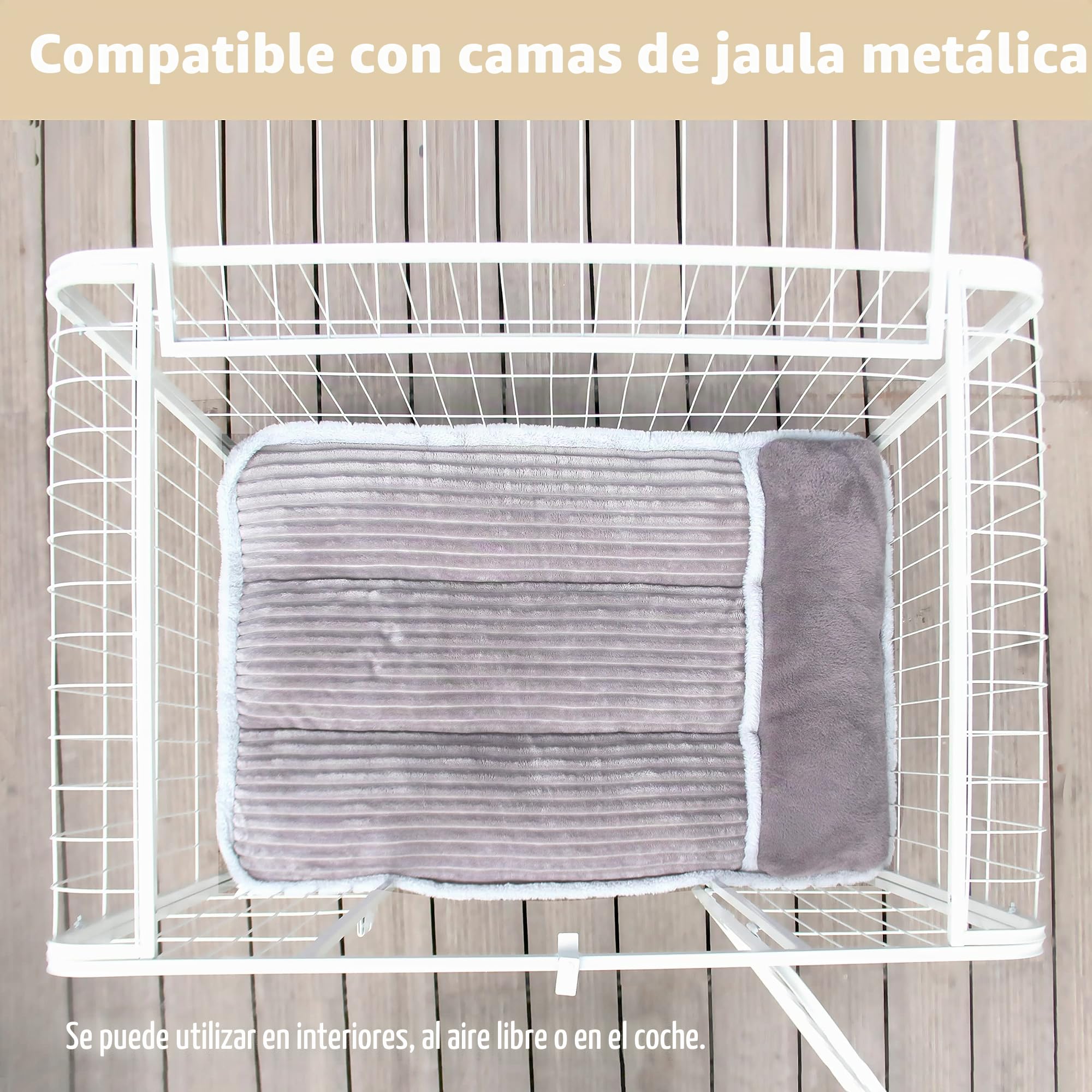 WINDRACING Cama para Perros Grandes, colchón con Almohada para Jaula, sofá Cama para Mascotas, Cama súper Suave para Perros medianos, Jumbo, pequeñas (Gris, XXL:(46 x 30 x 4 Pulgadas)