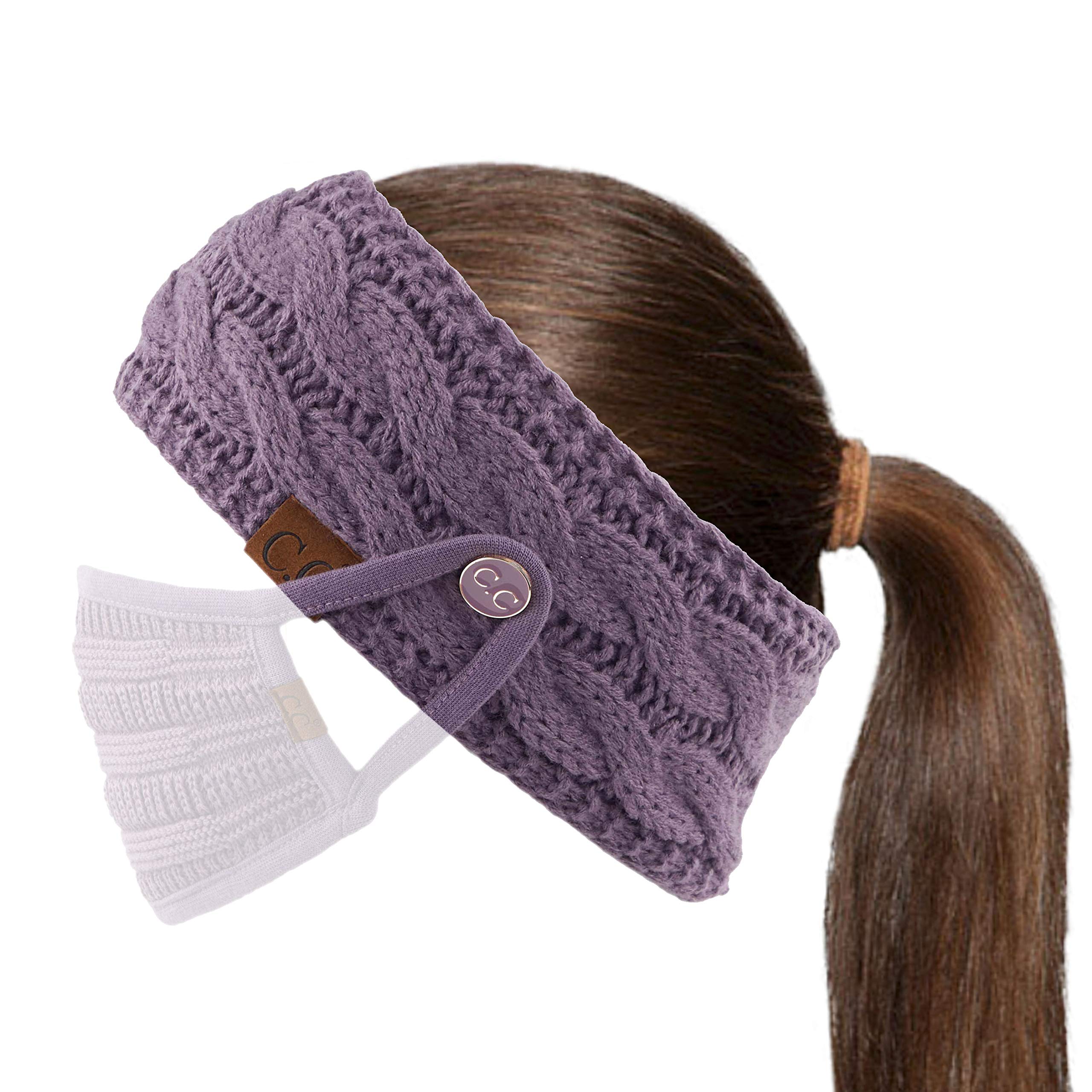 Winter Fuzzy Fleece Lined Thick Knitted Headband Headwrap Earwarmer(HW-20)(HW-33)