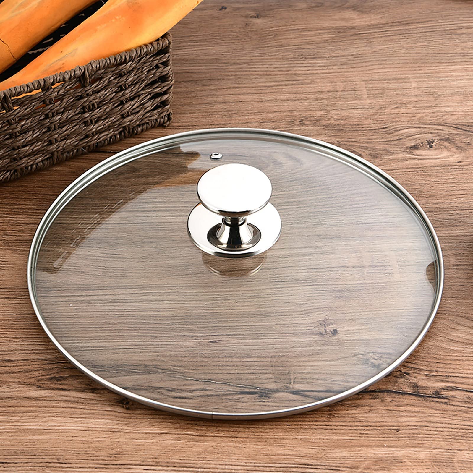 Tapa de sartén/Tapa de Cacerola, Olla de Cocina Visible de Vidrio Templado, Tapa de Repuesto para Cocina, Cubierta (26 cm)