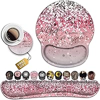 Vista 14 de Alfombrilla de mouse ergonómica con gel de soporte para muñeca, cómoda alfombrilla de mouse inalámbrica, alfombrilla de mouse para aliviar el dolor