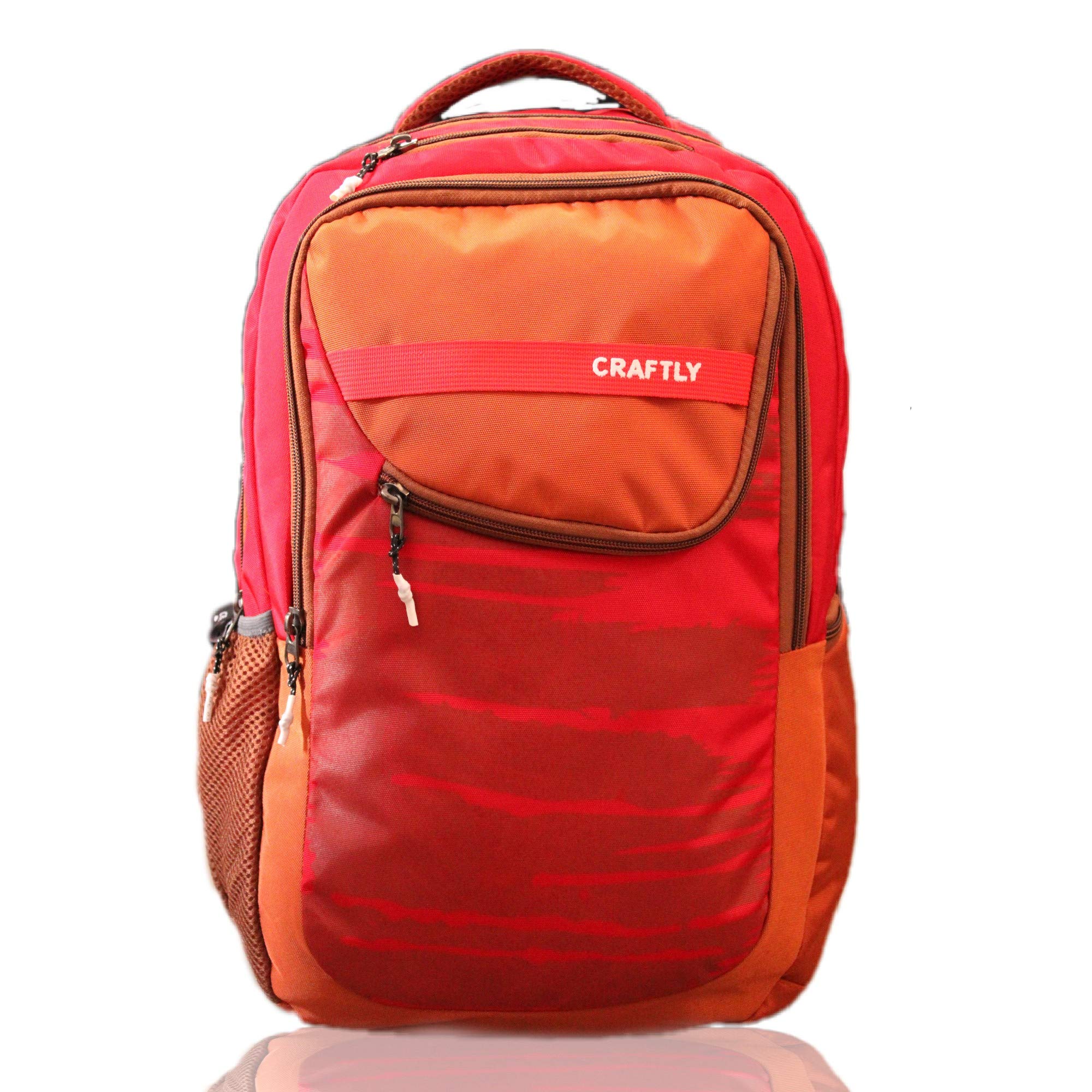 craftly Office Backpack for Men and Women | Boys and Girls Laptop Bags |Waterproof |School and College Bags and Backpack with Rain Cover(Red) (B083371964) Amazon Price History, Amazon Price Tracker