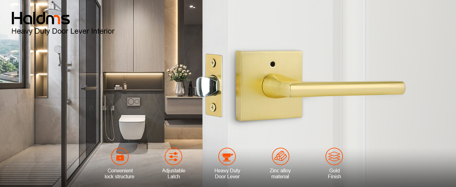 Ehomeware Paquete De 3 Manijas De Puerta Doradas, Pomos De P | Cuotas Sin Interés