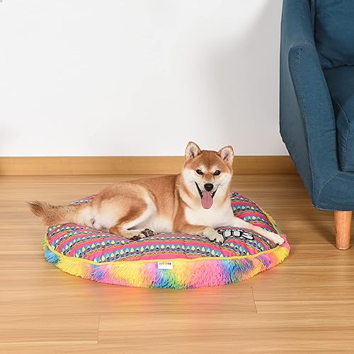 Miniatura 7 de Good Luck Trolls Dog Napper | Cama suave y cómoda multicolor para perro arcoíris