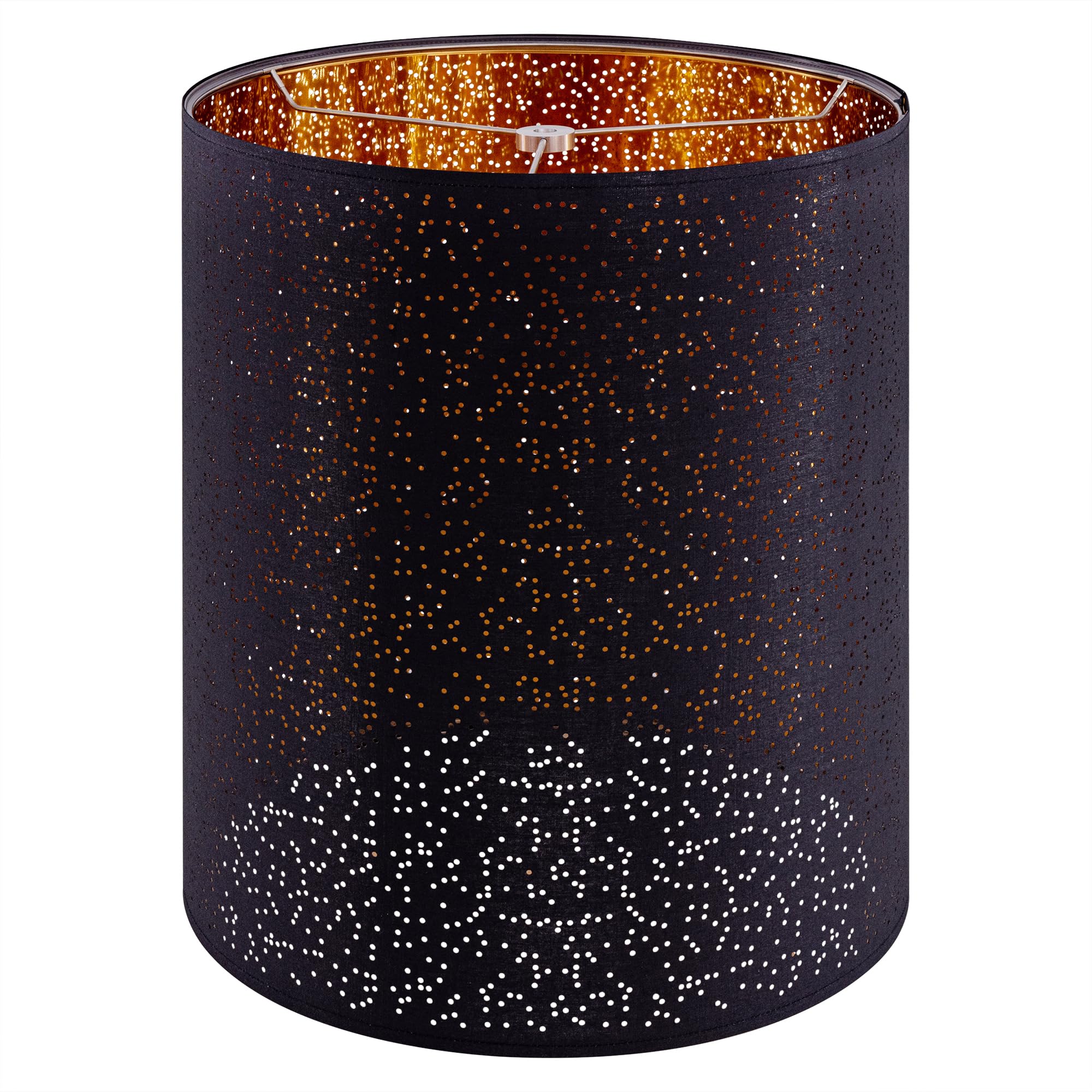 Wellmet Blackgold Drum Lampshades, Easy Assembly Required