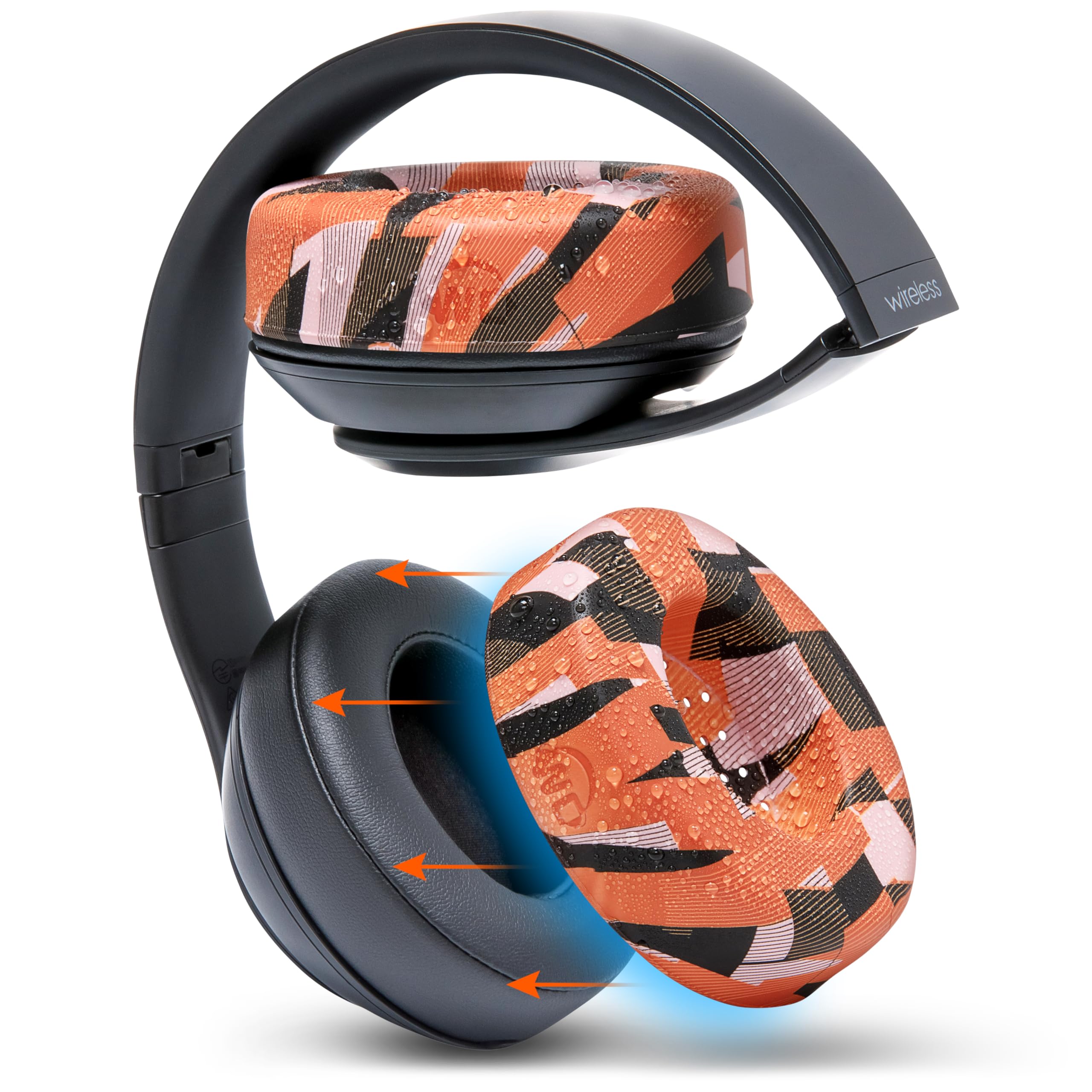 WC SweatZ Studio - Patented Earpad Covers for Beats Studio 3 (A1914) & Beats Studio 2 (B0500 /B0501), Made by Wicked Cushions | Sweatproof & Easily