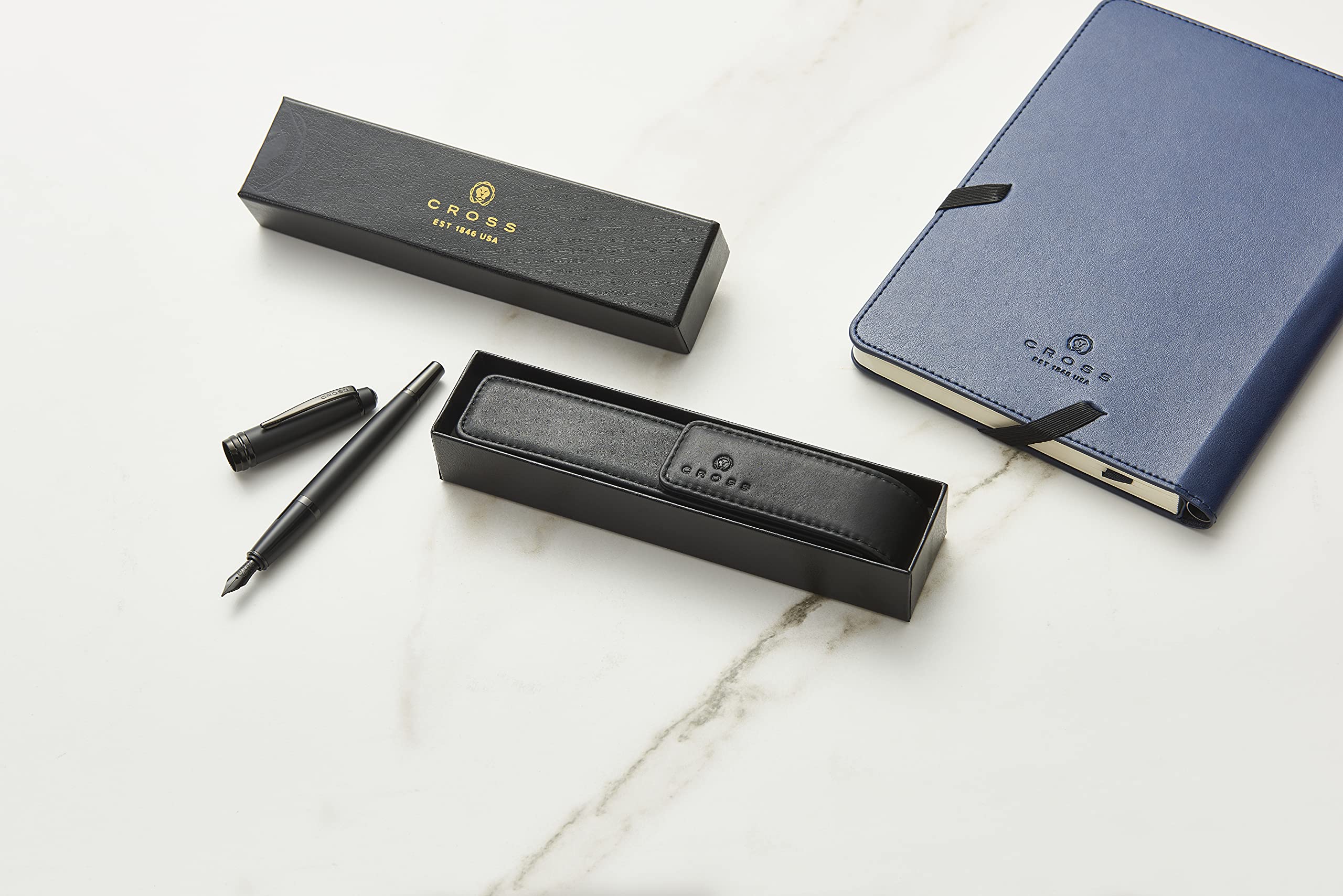 Astuccio singolo in pelle nera
