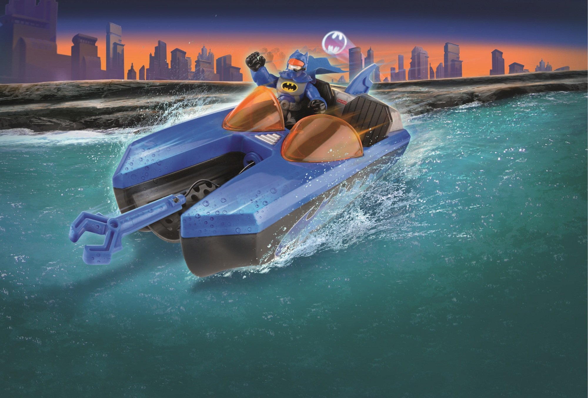 Mattel W8531 - Batboot, La Barca Di Batman Con Figura Inclusa - Giocattolo Per Bambini Dai 3 Anni In Su - 2