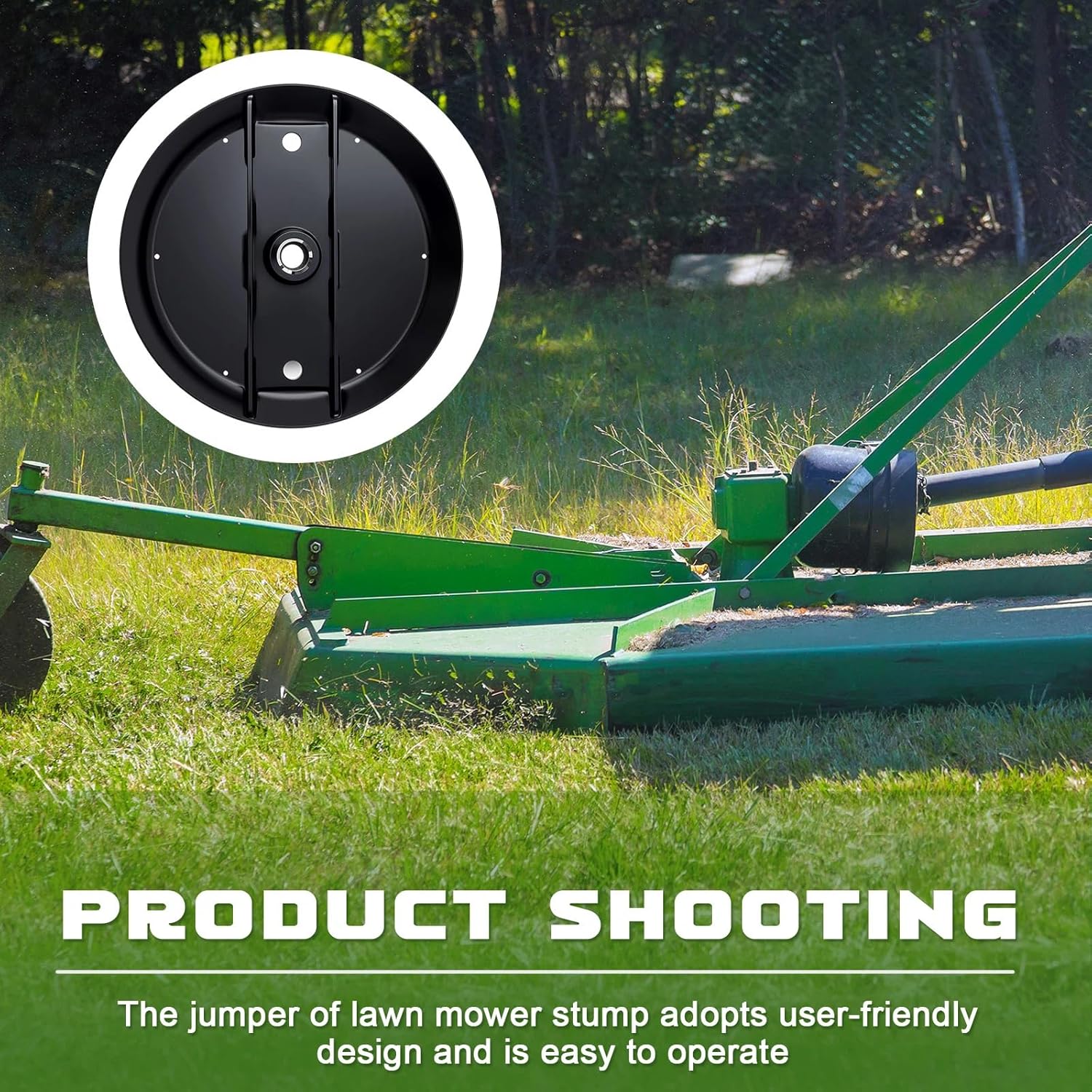 Stump Jumper Pan Fits 4' 5' and 6' Cut Mowers Heavy Duty Stump Jumper with 13-1/2" Bolt Hole Centers with 40 HP Powder Coated Blade Pan(Reinforced Style)