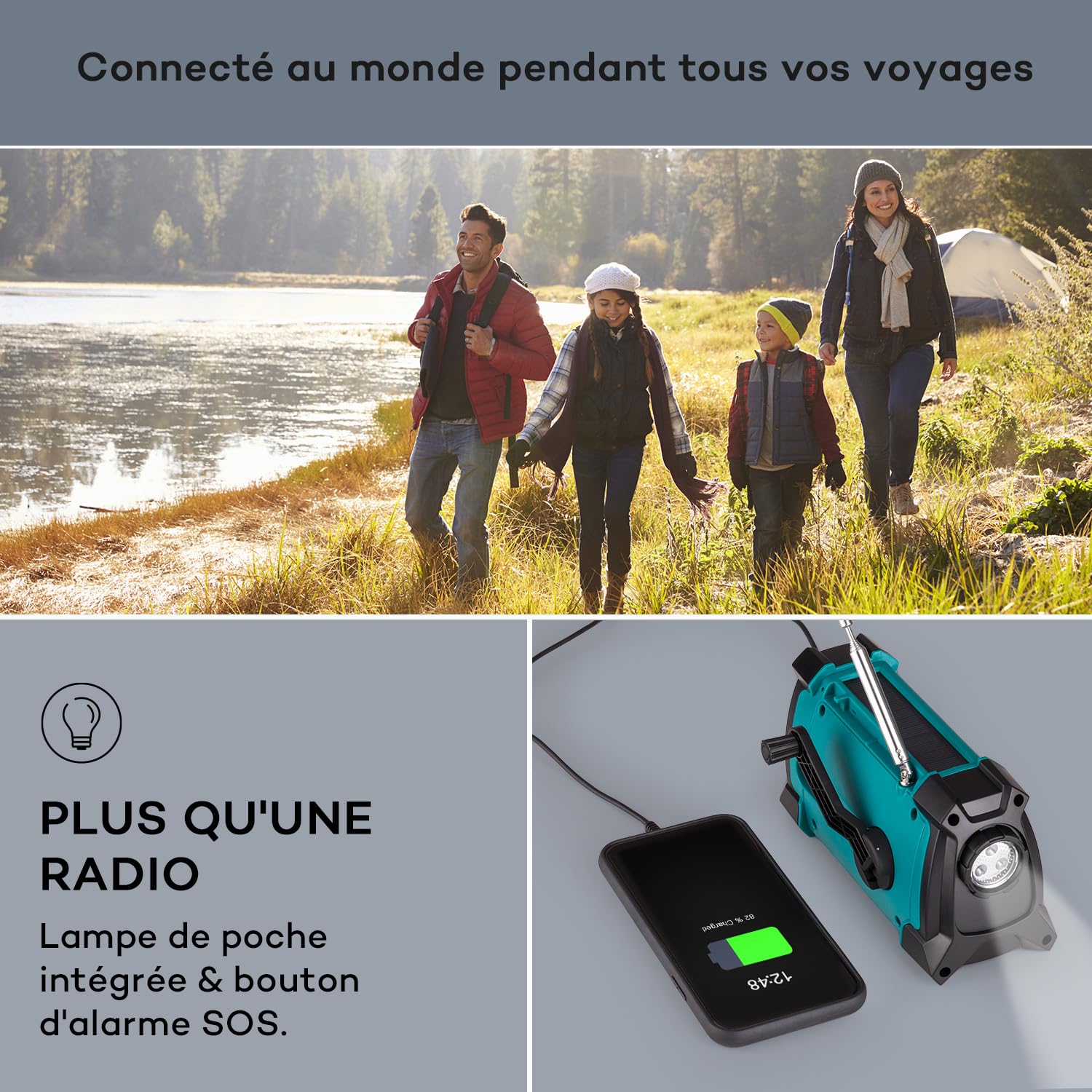 Auna Radio Portable Bluetooth et Rechargeable, Petit Poste Radio Numérique 1W Dab/Dab+/FM/Streaming, Mini Portables Stéréo, Écran LCD, FM WiFi, Alarme Reveil Alimentée au Secteur