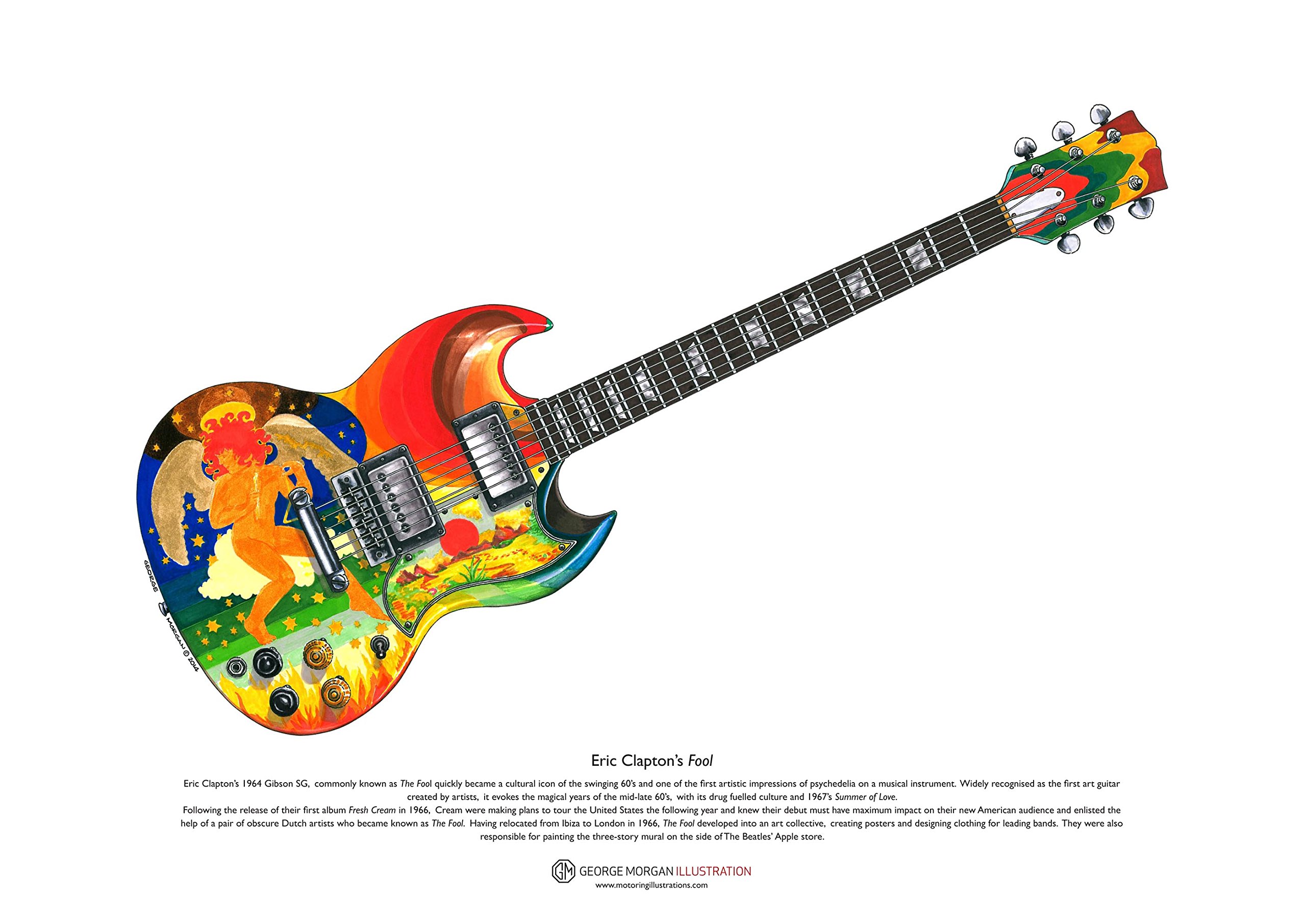 Amazon.com: George Morgan Illustration Eric Clapton