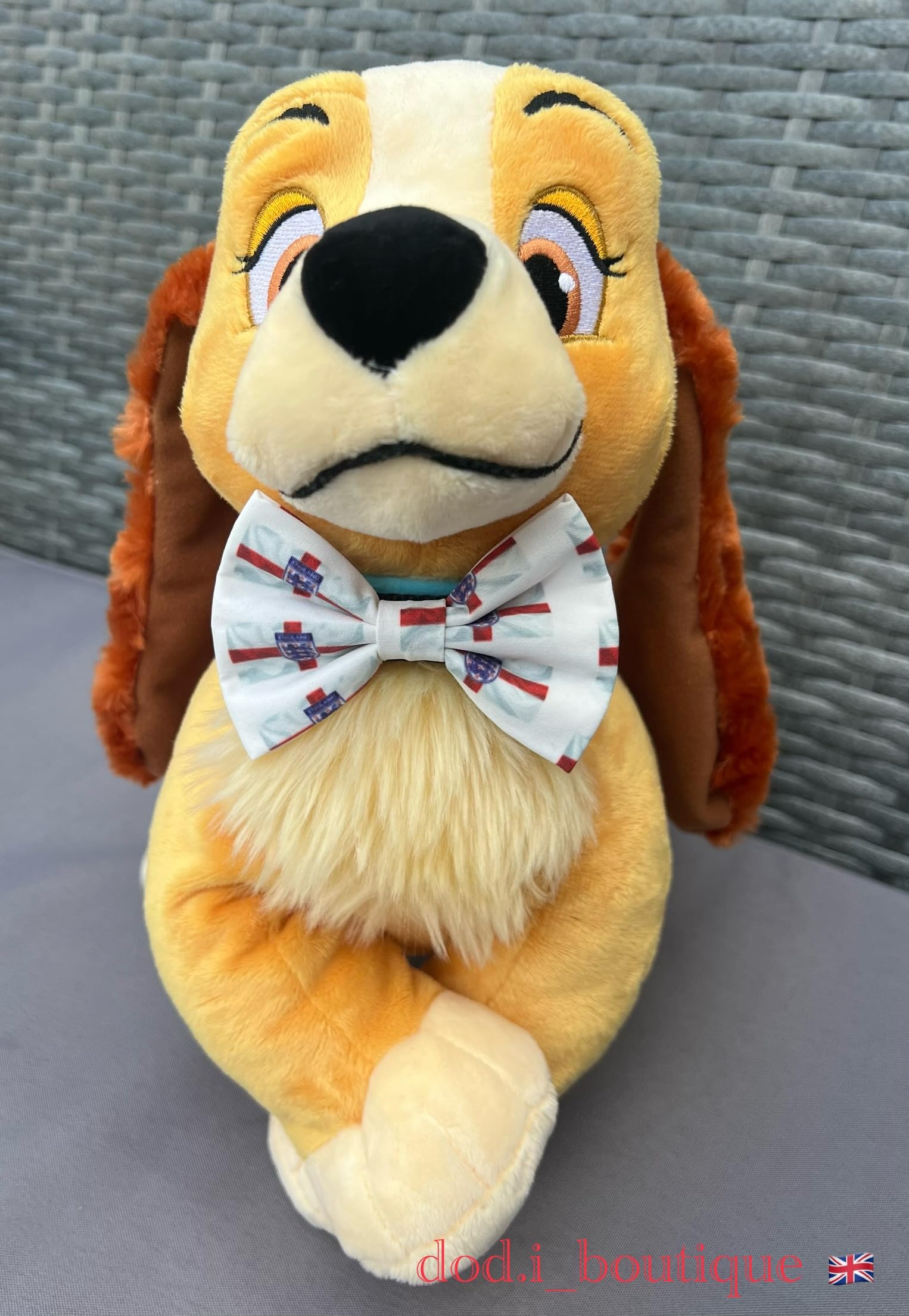 New Dogs Bow Tie Bowtie Football EURO Flag Paws England RED Elastic Band ACCESSORY Handmade UK (White flag Large) - Image 3