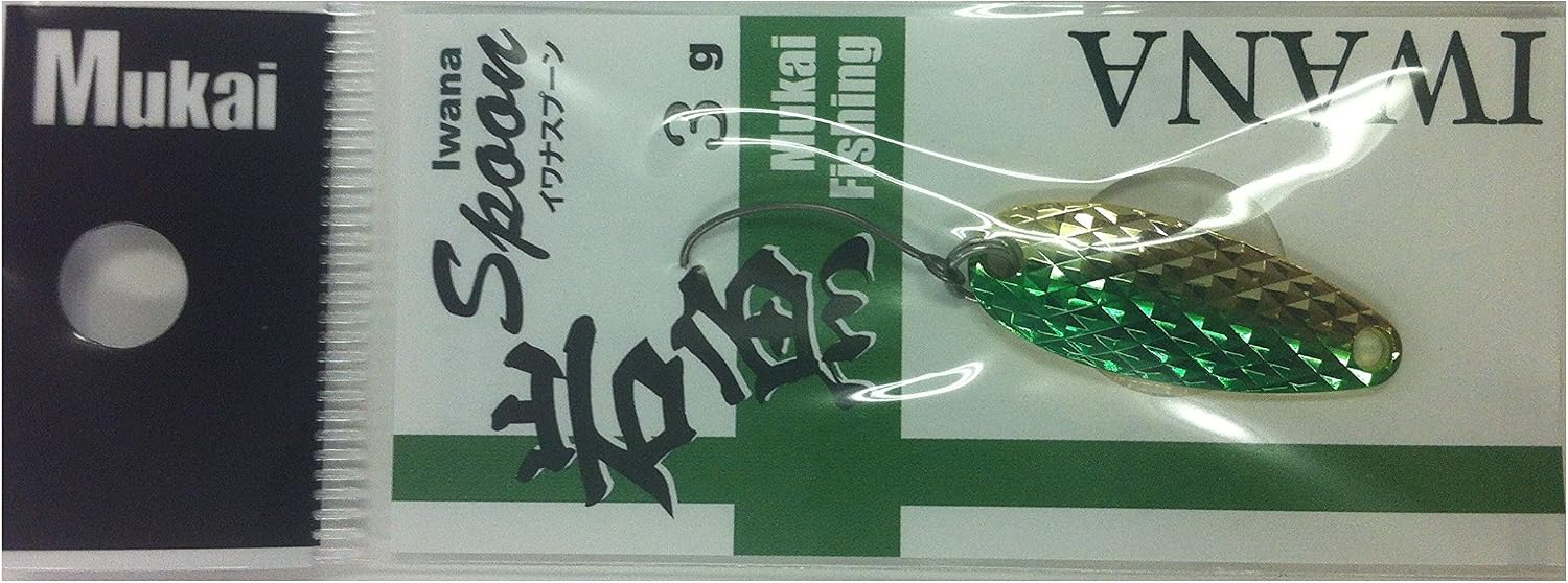 Mukai Lure, Mountain Streams, Rockfish, 0.1 oz (3 g), #6 Green Gold Spoon