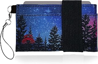 portfel z przednią kieszenią - minimalistyczny portfel - płótno - karty do noszenia, gotówka, telefon, klucze - bezpiecznie mieści się dla łatwego dostępu - brelok z karabińczykiem w