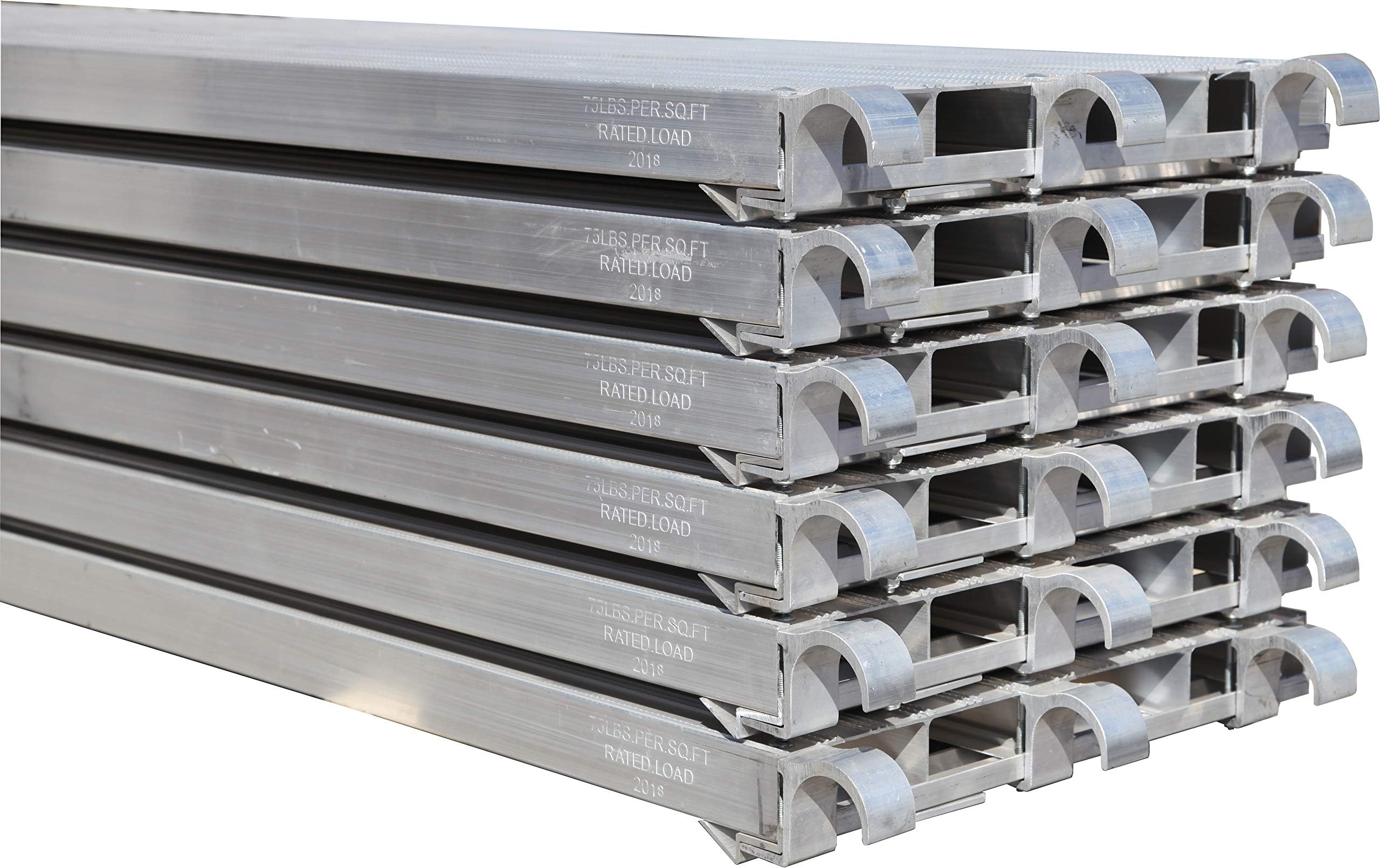 - 6 PC All Aluminum 75-Lbs per Sq. Ft. Rated Deck 19-1/4" Wide by 7' Long (6)