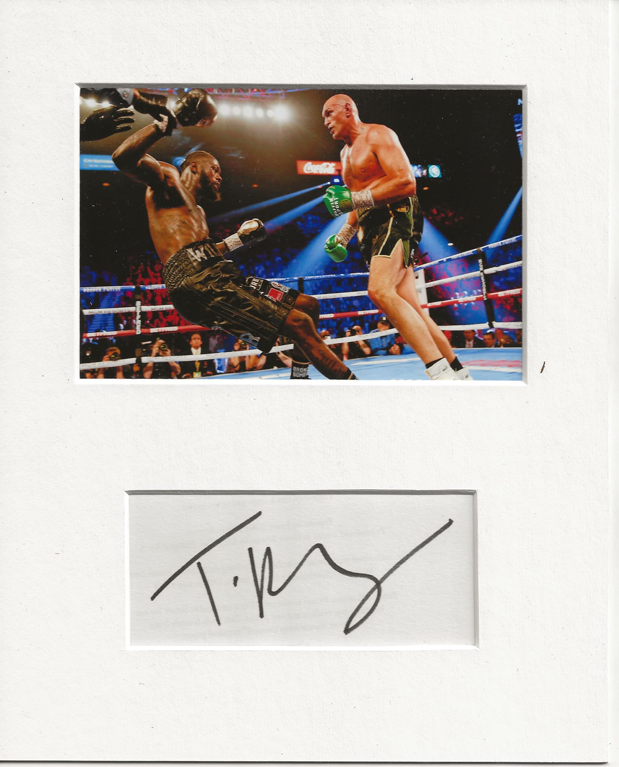 Tyson Fury boxing signed genuine authentic autograph signature and photo display AFTAL