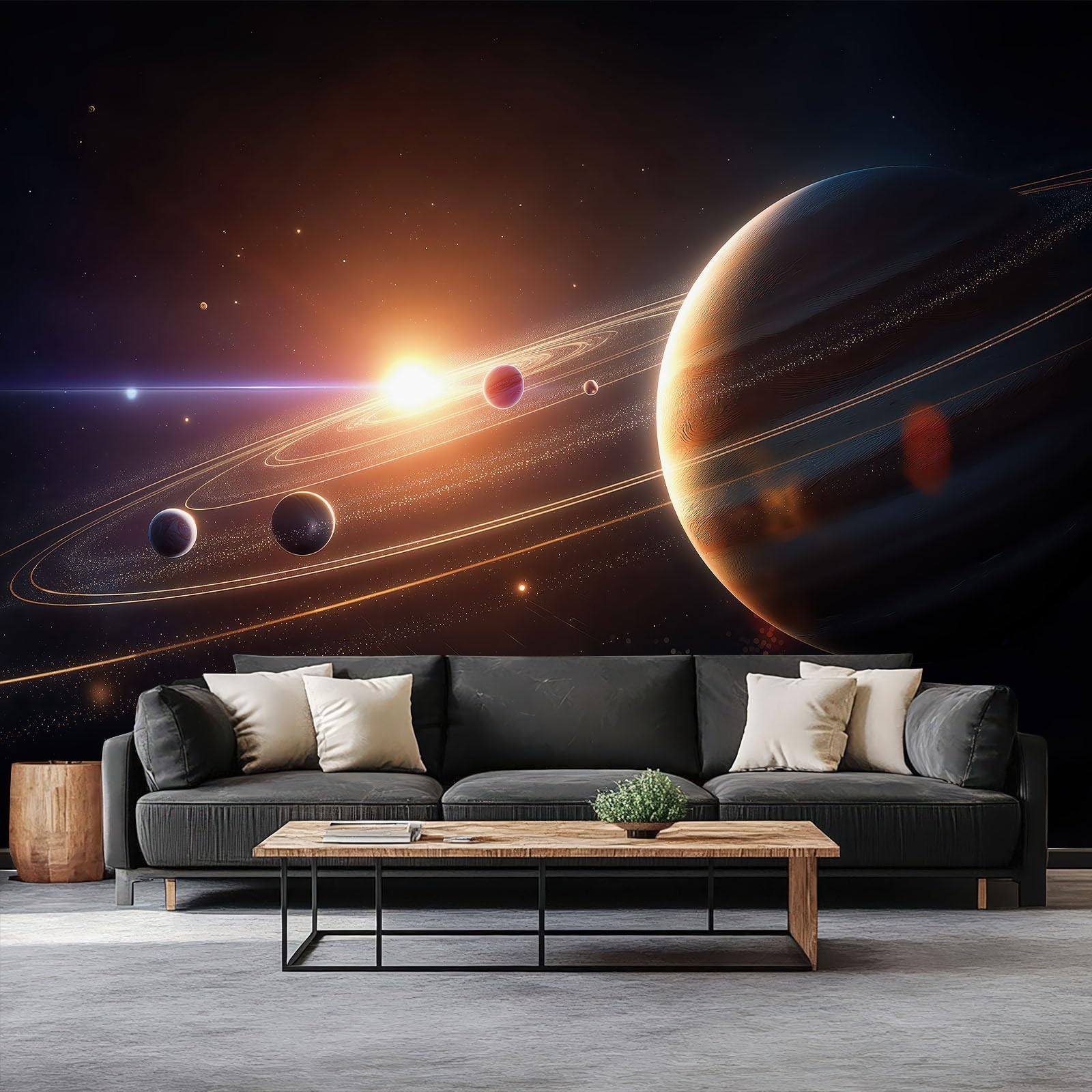 Poster XXL espace Jupiter en papier peint panoramique pour transformer la chambre des enfants