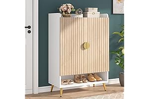 Tribesigns Shoe Closet with Doors, the Perfect Storage Solution for Your Footwear!