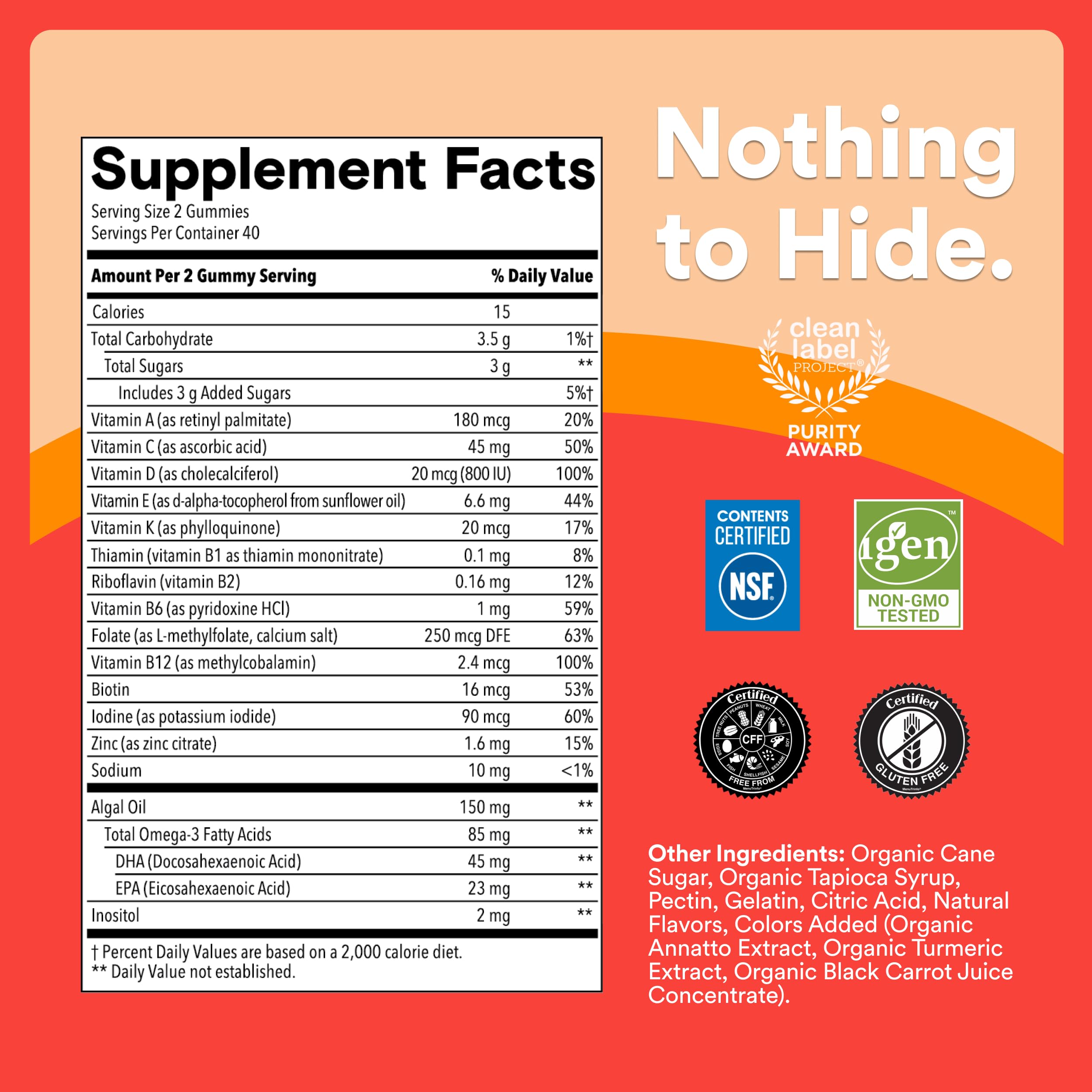 SmartyPants Kids Multivitamin Gummies, Vitamin D & C, Omega 3, Zinc, 80 Ct view 6