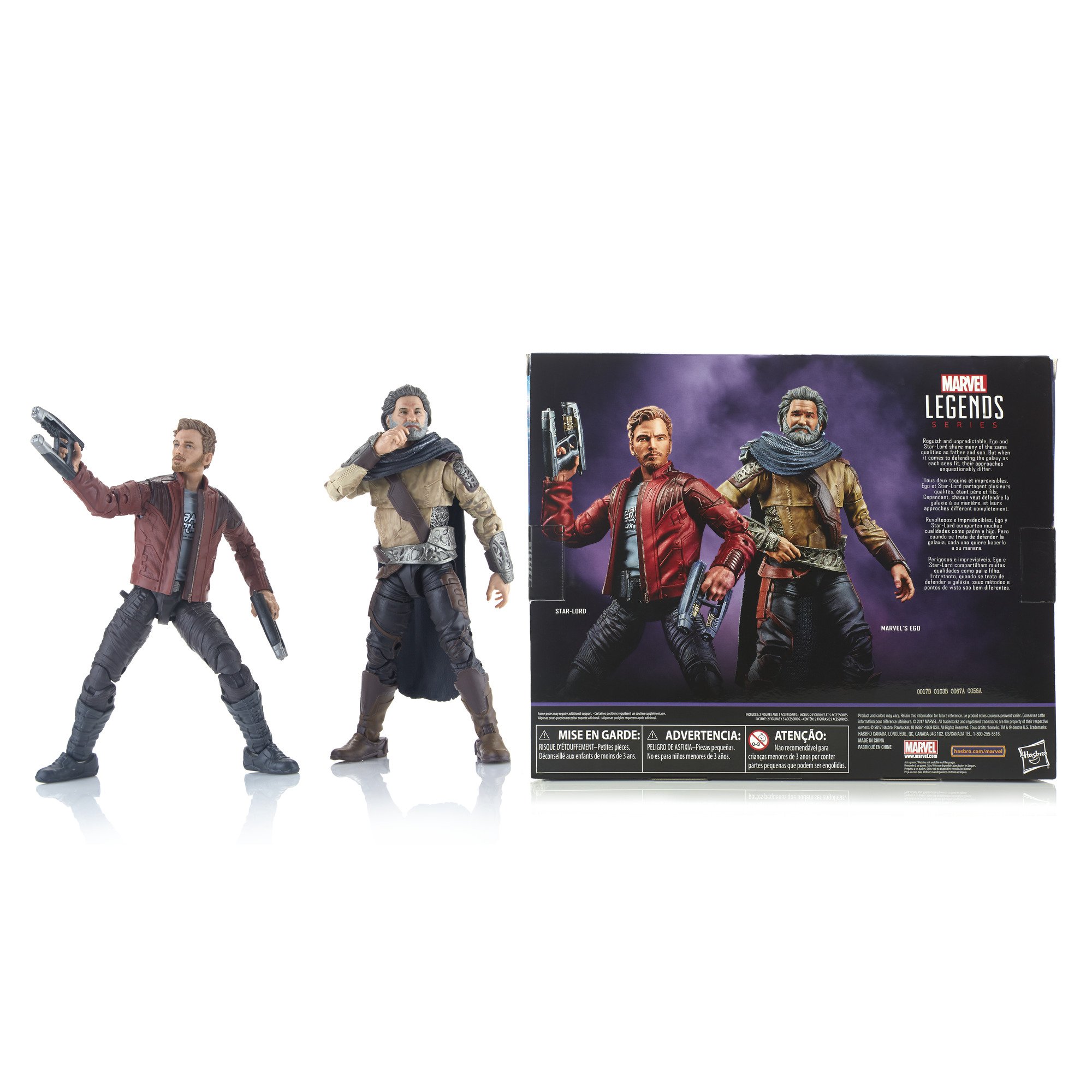 Hasbro Marvel Legends 2-Pack: Ego & Star-Lord (Guardiani Della Galassia Vol. 2) - Figure Da 6 Pollici Con Accessori, Collezionabili
