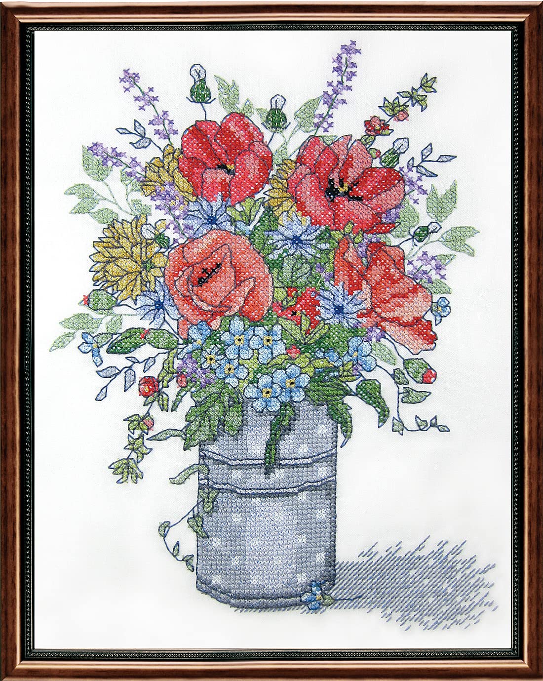 Janlynn Kit De Broderie Au Point De Croix Estampé, Polyester, Coquelicots