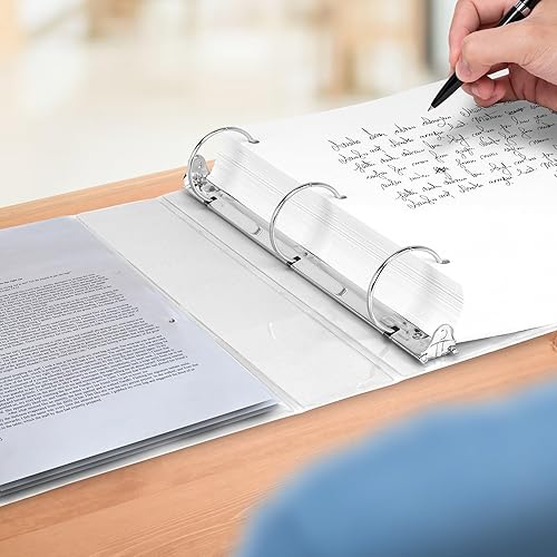 Miniatura 6 de Samsill (MP128567) - Carpeta de 3 anillos redondos de 2 pulgadas, fabricada en los EE. UU., con cubierta transparente personalizable para insertos,