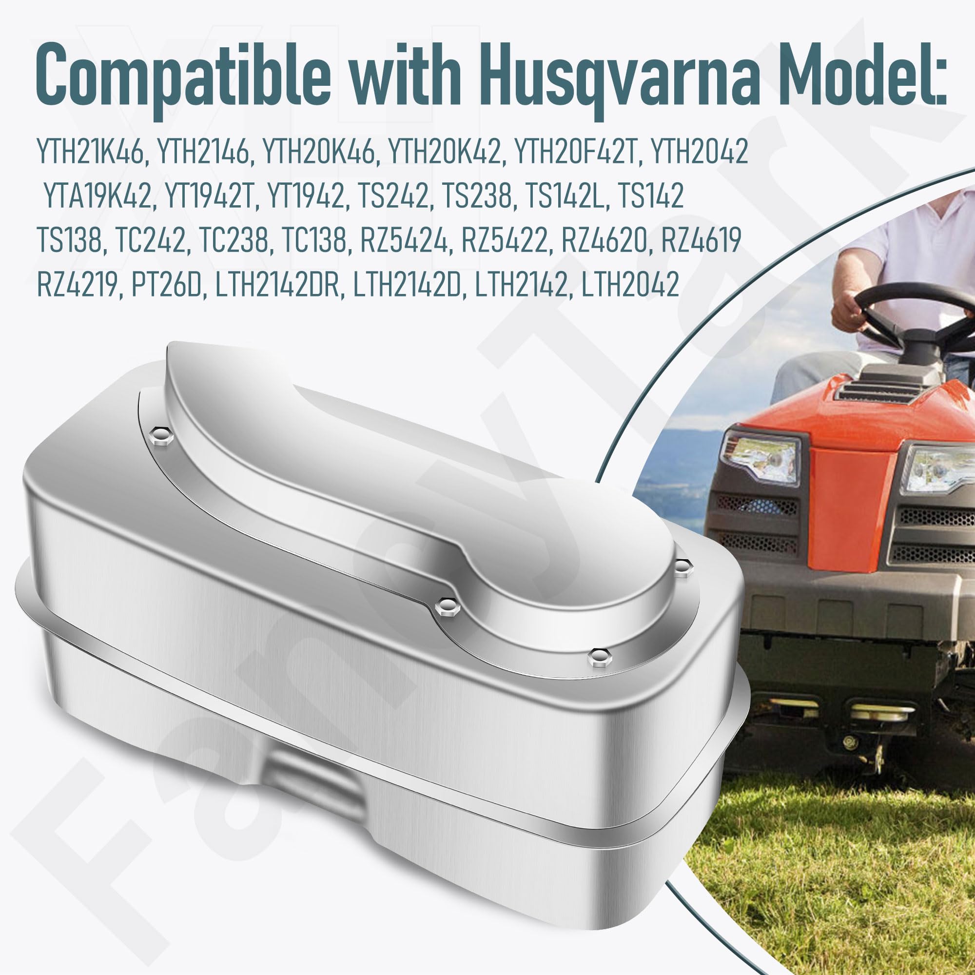 Single Engine Muffler Fits 532188655 Husqvarna CTH2038, LTH2038