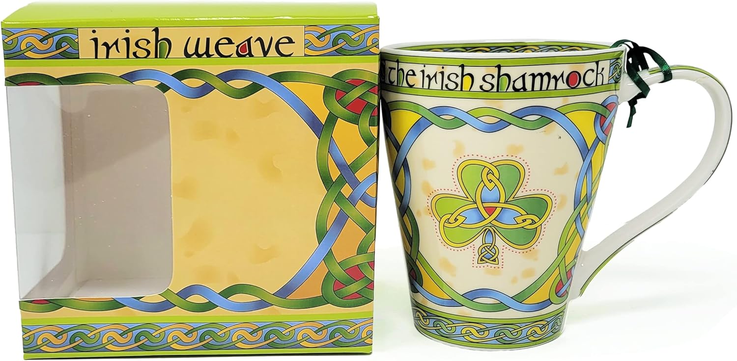 Irish Shamrock Mug - Irish Weave (Set of 2)