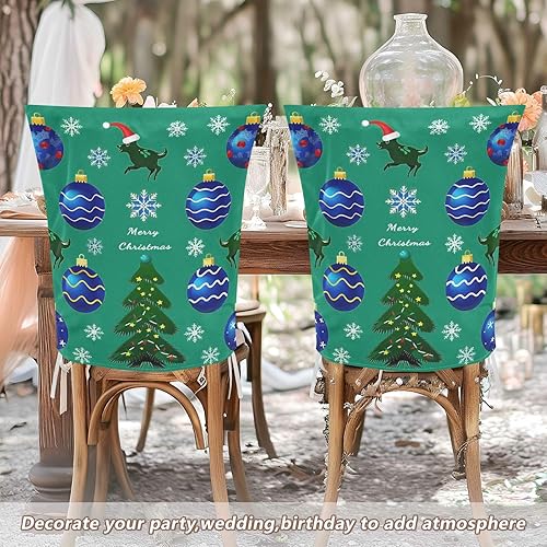 Miniatura 6 de Christmas Deco Tree Animal Wolf Decorative Seat Covers for Dining Room Chairs for Hotel Soft Dining Room Chair Seat Cover protectores de sillas para