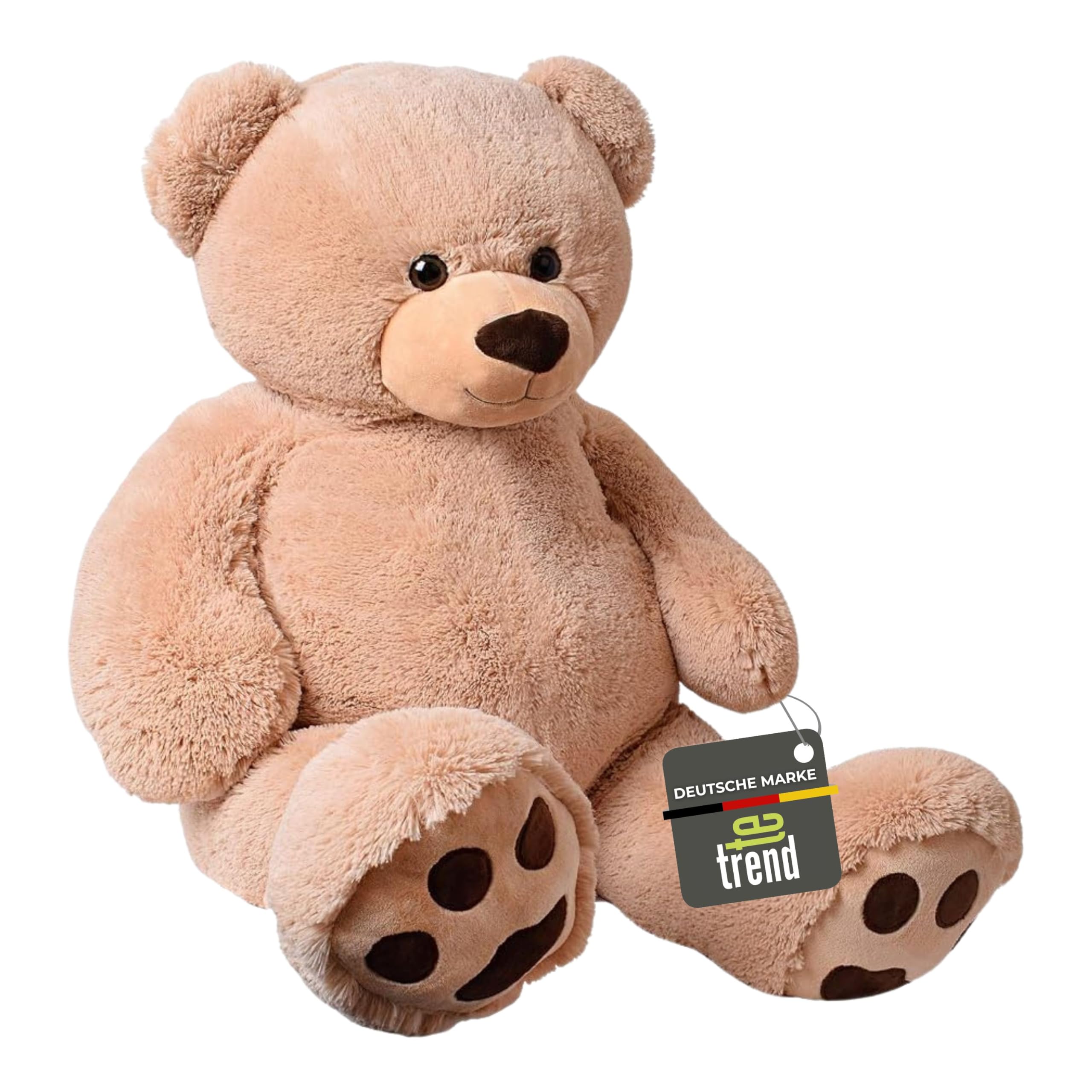 TE-Trend XXL Riesenteddy 135cm – Großer Plüschbär Kuscheltier, EIN riesiger Teddybär für Kinder und Erwachsene braun