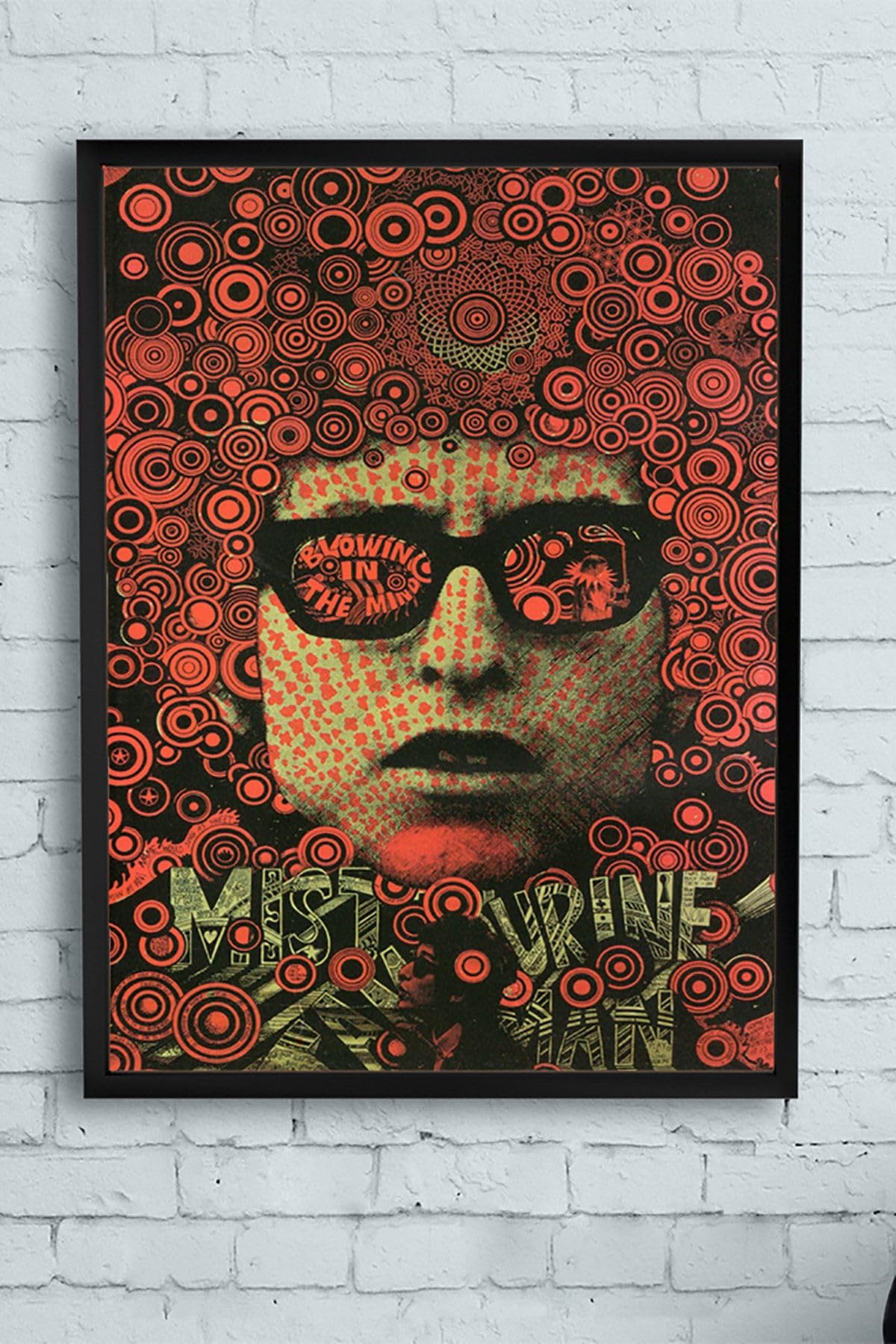 Postermanya (pster10271) Bob Dylan Art Sanatsal Çerçeveli Tablo (30 X 40cm)