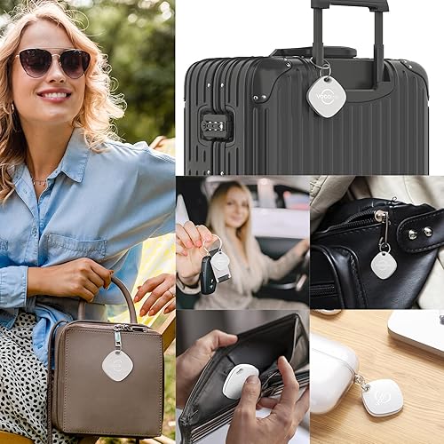 Miniatura 7 de VOCOlinc Paquete de 4 rastreadores de equipaje, buscador de llaves compatible con Find My (solo iOS), rastreador Bluetooth para llaves, equipaje,