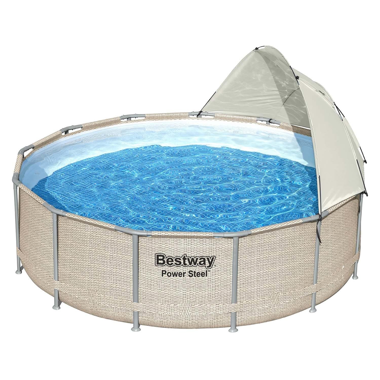 Bestway Auvent de piscine hors sol Blanc