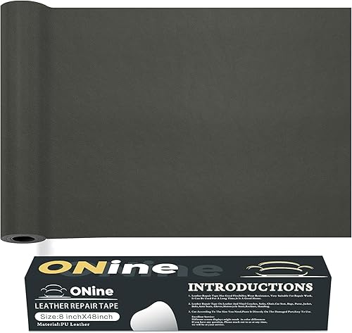 Miniatura 134 de ONine - Cinta de reparación de piel, parche para reparación de piel autoadhesivo de 12 x 48 pulgadas, impermeable, resistente al desgaste, para Negro