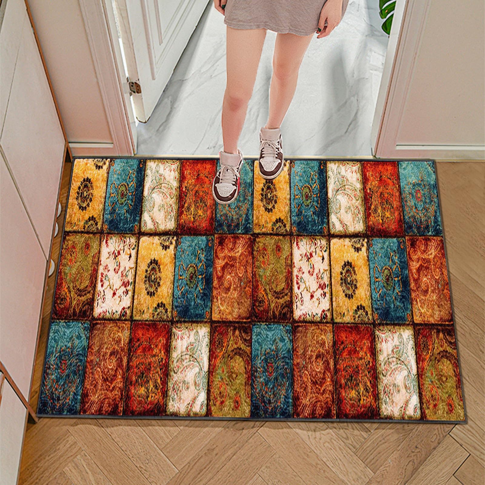 Tapis Cuisine Long Tapis D'entrée Clean 100 X 320 Cm Antidérapant Et Lavable, Fabriqué Sur Mesure Paillasson D'Entrée Intérieur Long Tapis Avec Fond
