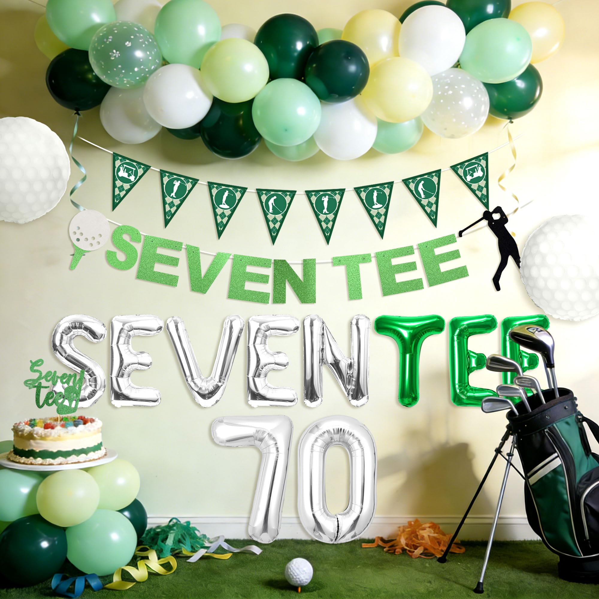 70th Birthday Decorations Him Golf 70th Birthday Party Balloons Mens Seventy Banner Cake Topper 70 Number Balloons Lets Partee Supplies Favors