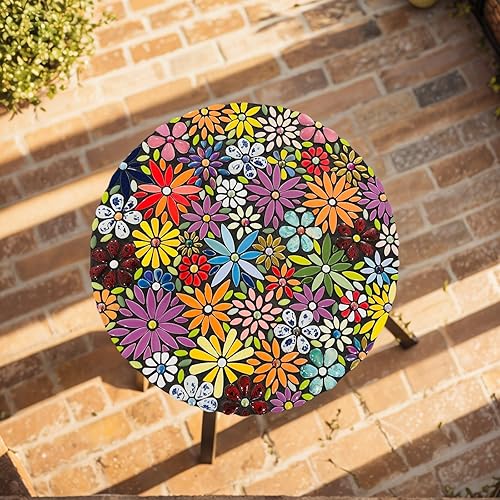 Vista 4 de WQ WARMQING Azulejos de mosaico de pétalos para manualidades, Azulejos de cerámica para manualidades, Suministros de azulejos de mosaico verde