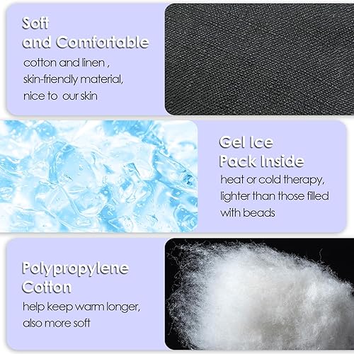 Miniatura 3 de Almohadilla térmica húmeda para músculos, articulaciones (negro 9.84 pulgadas x 9.84 pulgadas)