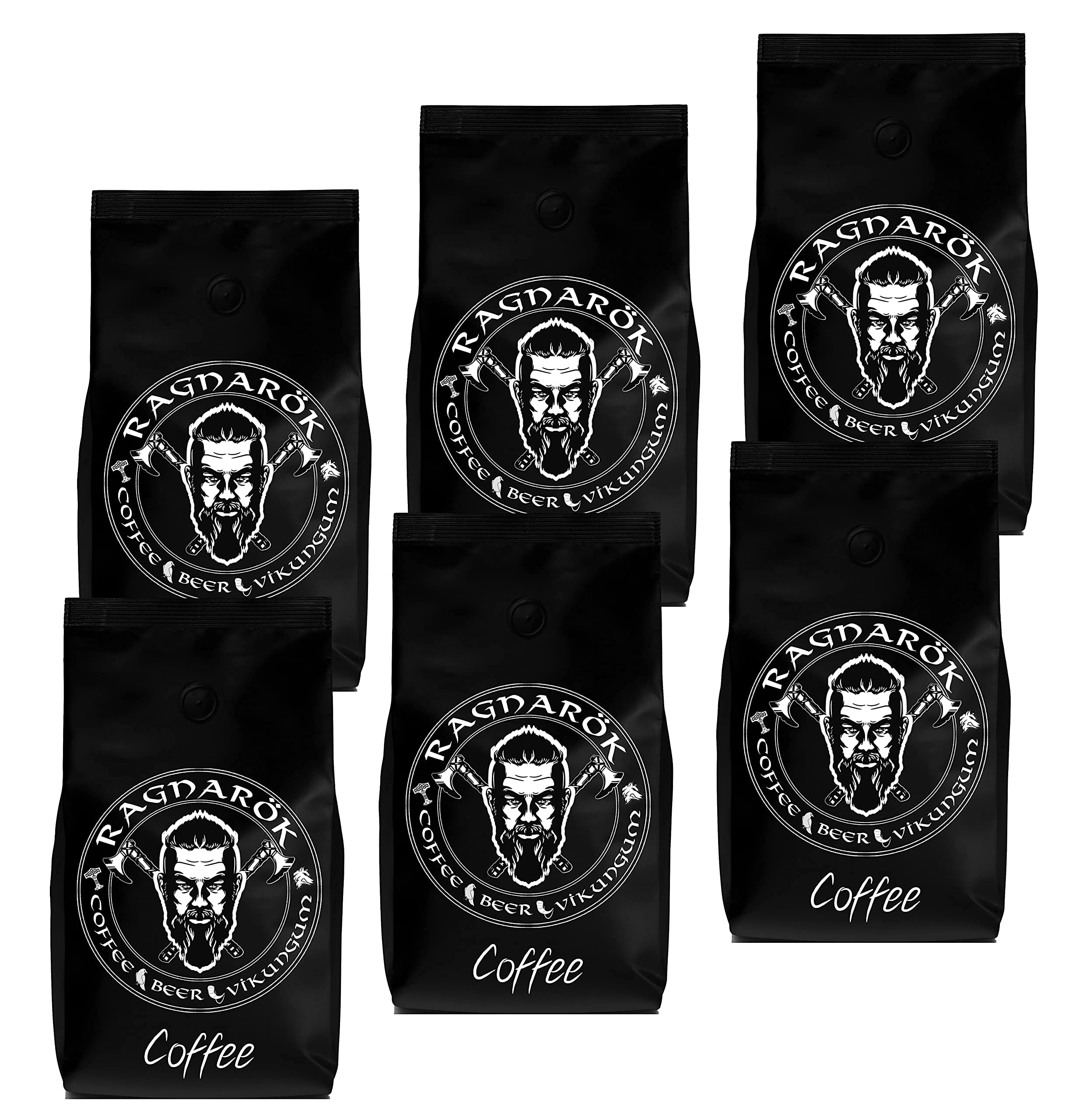 C&T "Ragnarök Coffee" nordischer Röst-kaffee | 6000g ganze Bohne | als Espresso & Cafe Crema trinkbar | kräftig + würzig + aromatisch | 100% natürlich mit Koffein