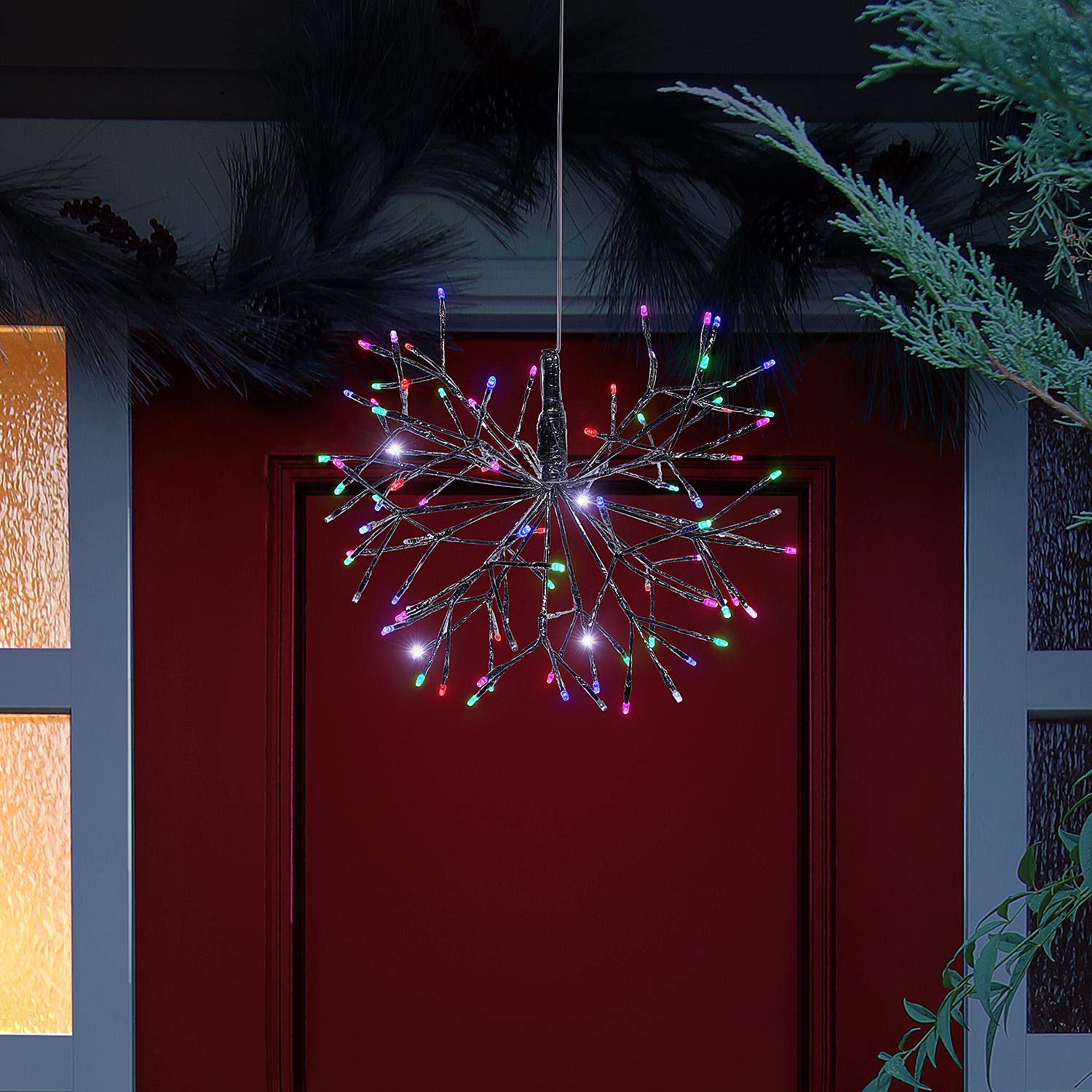 Alpine Corporation CRD100L MC Large Christmas Multi Colored Snowflake  | amzdealz