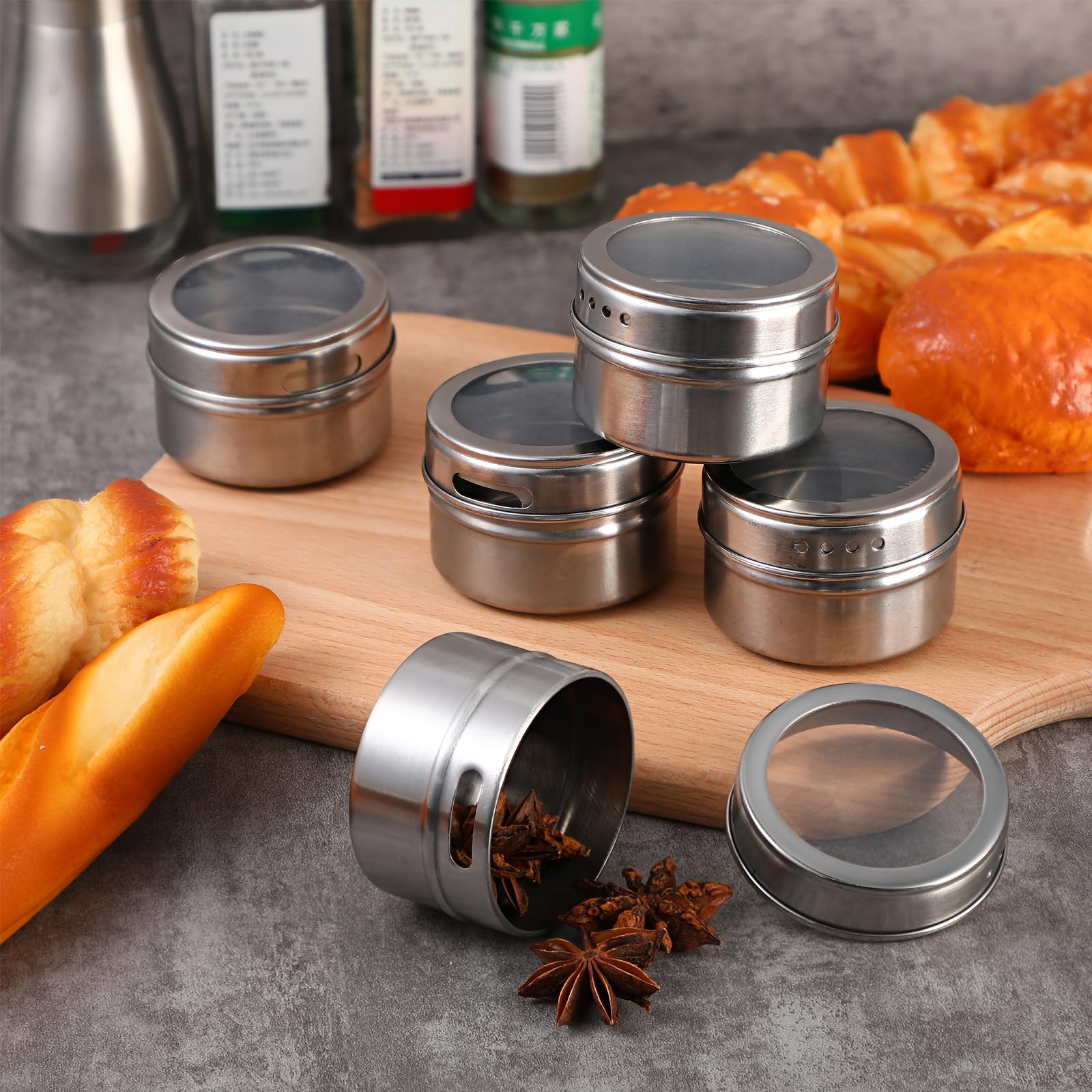 Amazon.com: FoldTier Magnetic Spice Containers Set - 20 Pcs 2oz