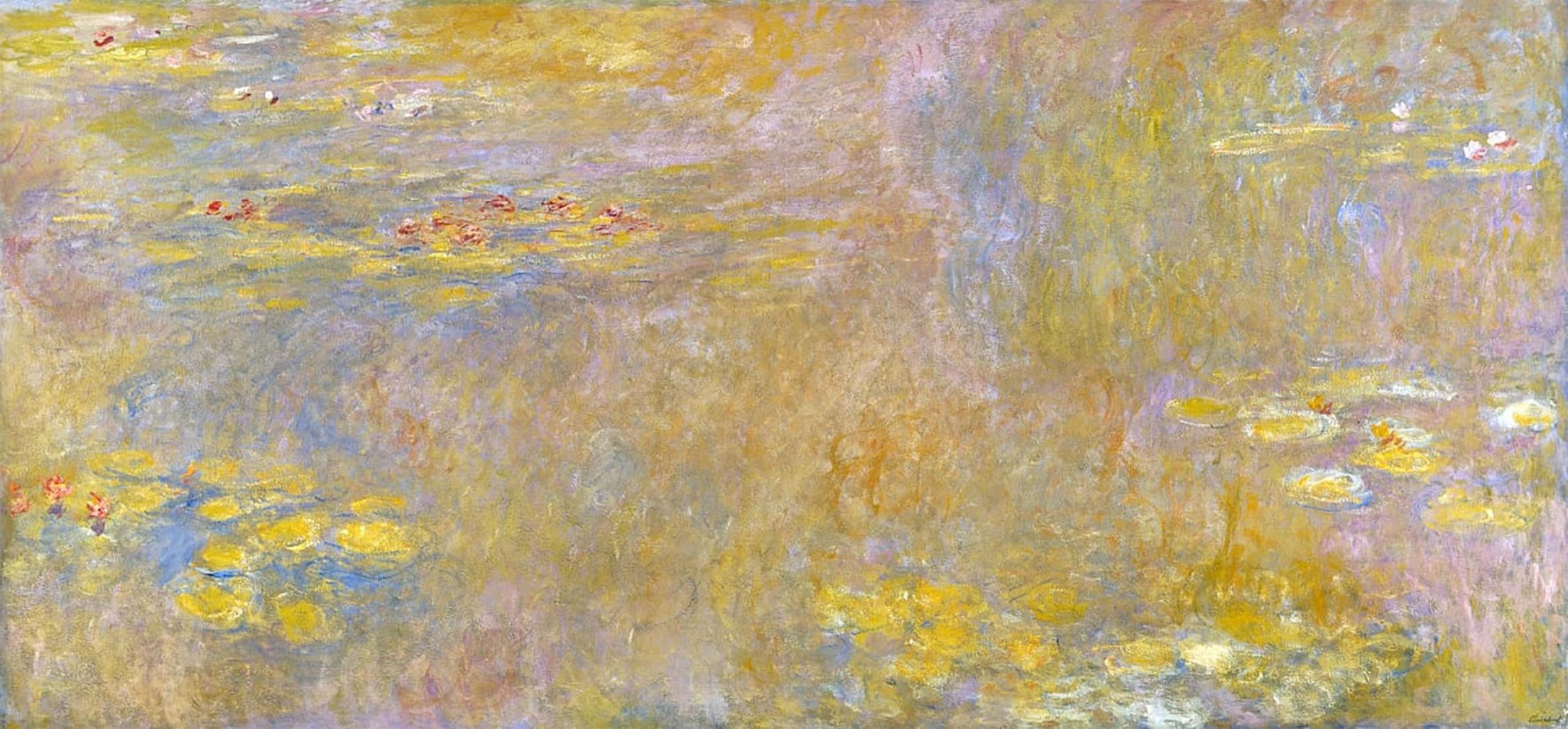 SERENDIPITP Vintage Picture Print on Canvas Wall Art Poster Seerosen Water lilies by Claude Monet Artwork Print Poster for Wall Decor 60x90cm