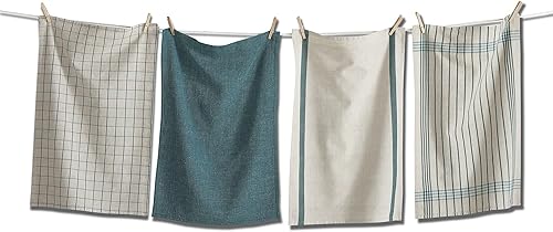 tag Prairie - Juego de 4 paños de cocina tejidos para secar platos y cocinar, verde