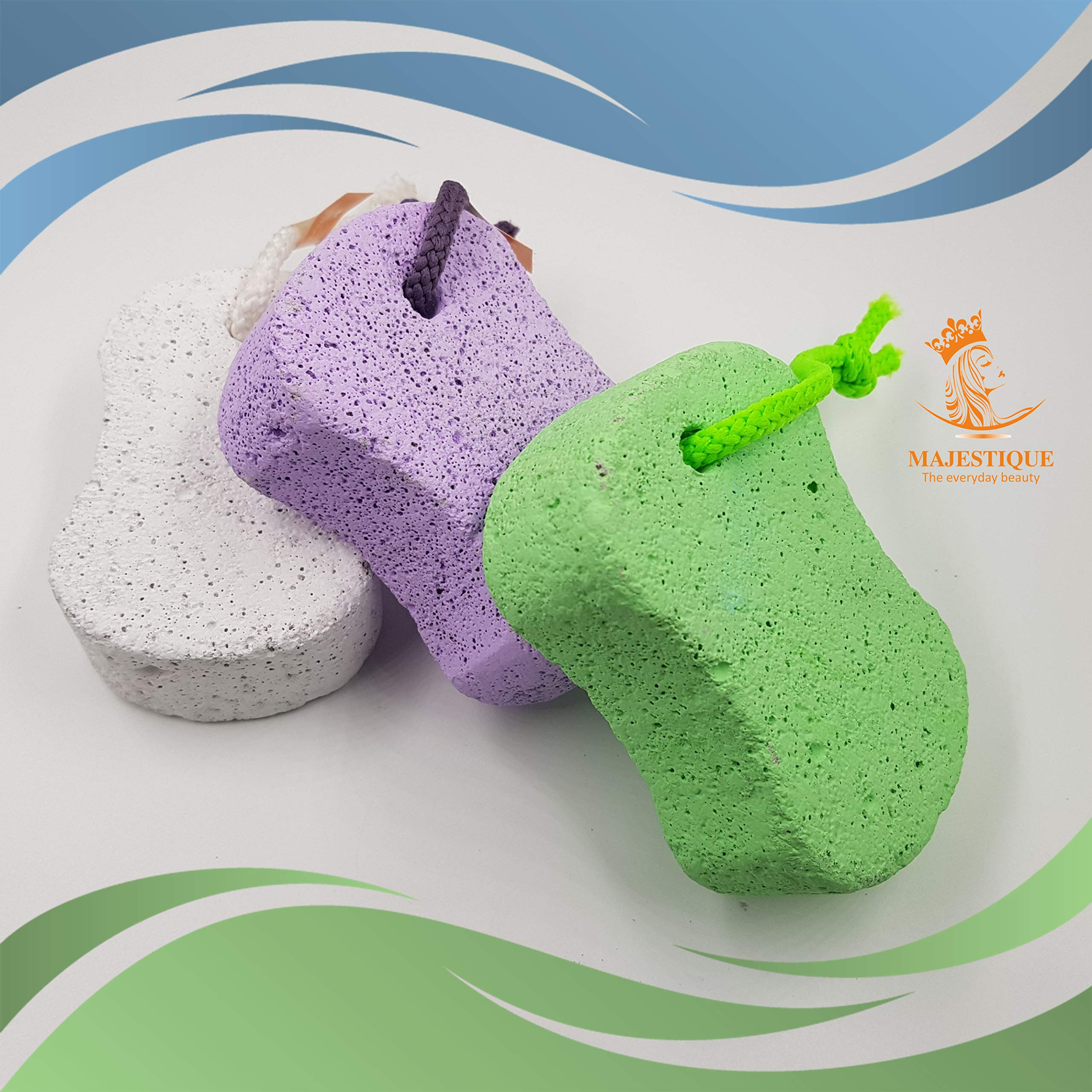 Majestique Natural Pumice Stone for Feet, Pedicure Tools Hard Skin Callus Remover for Feet and Hands - Natural Foot File Exfoliation to Remove Dead Skin, Heels, Elbows, Hands (White) 4