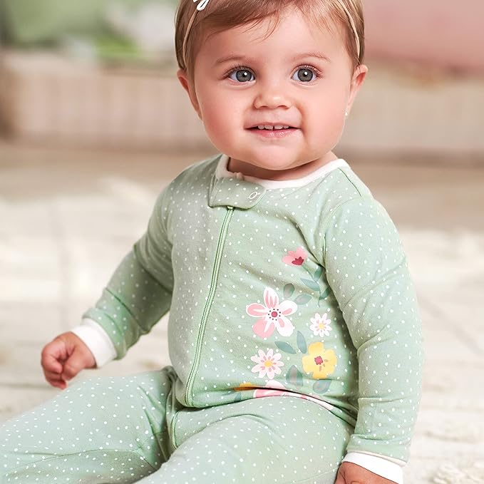 Pack de 4 Monos Pijama Bebé Niña Algodón miniatura 2