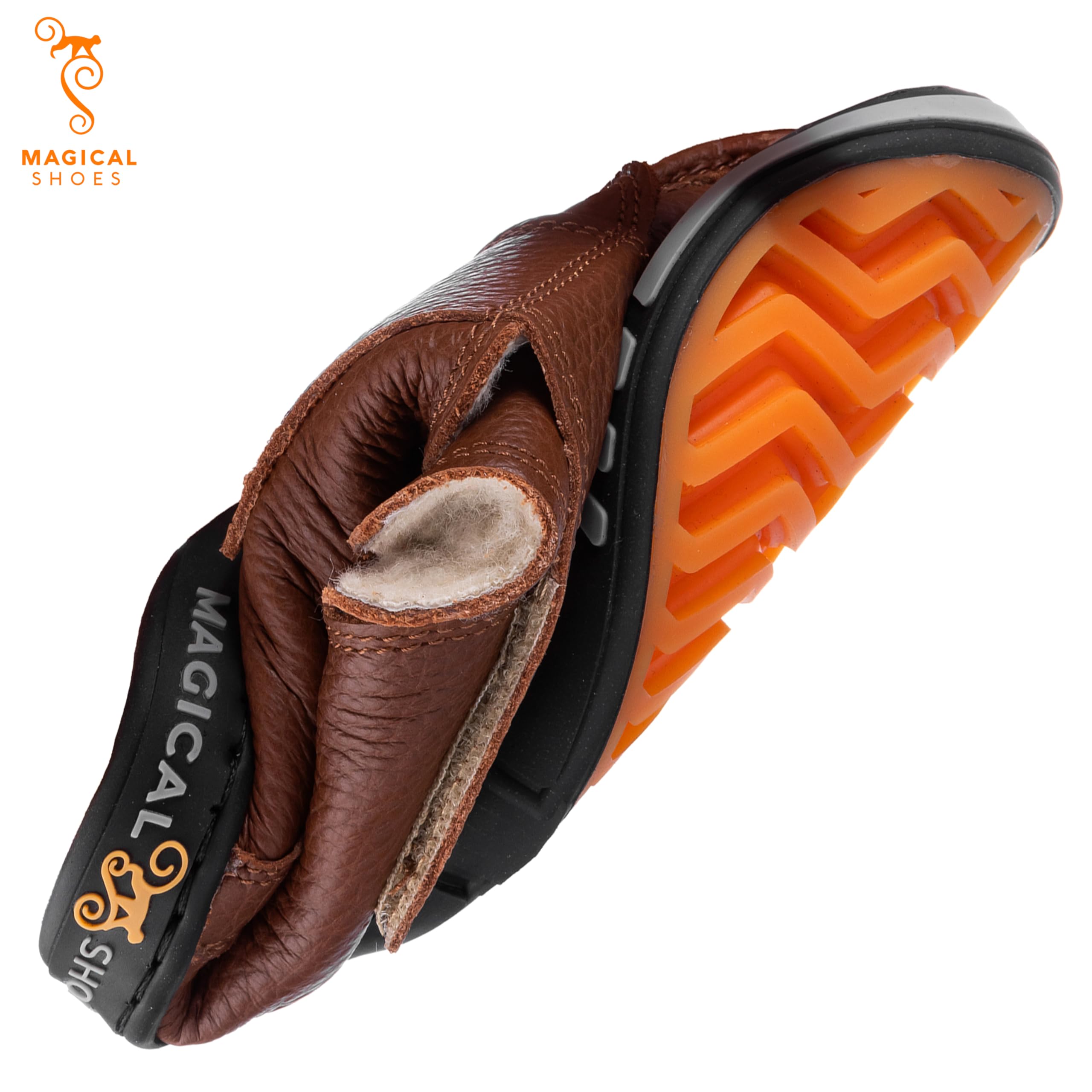 Magical Shoes Barfußstiefel für Kinder, gefütterte Barfußschuhe für Mädchen & Jungen, Winterstiefel mit Futter 50% Wolle, Halbstiefel Leder, Winter Kinder-, Babyschuhe, Ziu Ziu