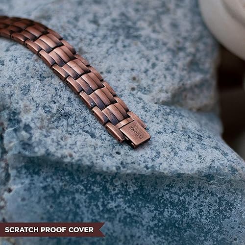 Miniatura 5 de HOLVIST Pulsera magnética para hombres y mujeres 4000 Gauss  Pulseras magnéticas para hombres y mujeres  Viene con longitud ajustable, herramienta