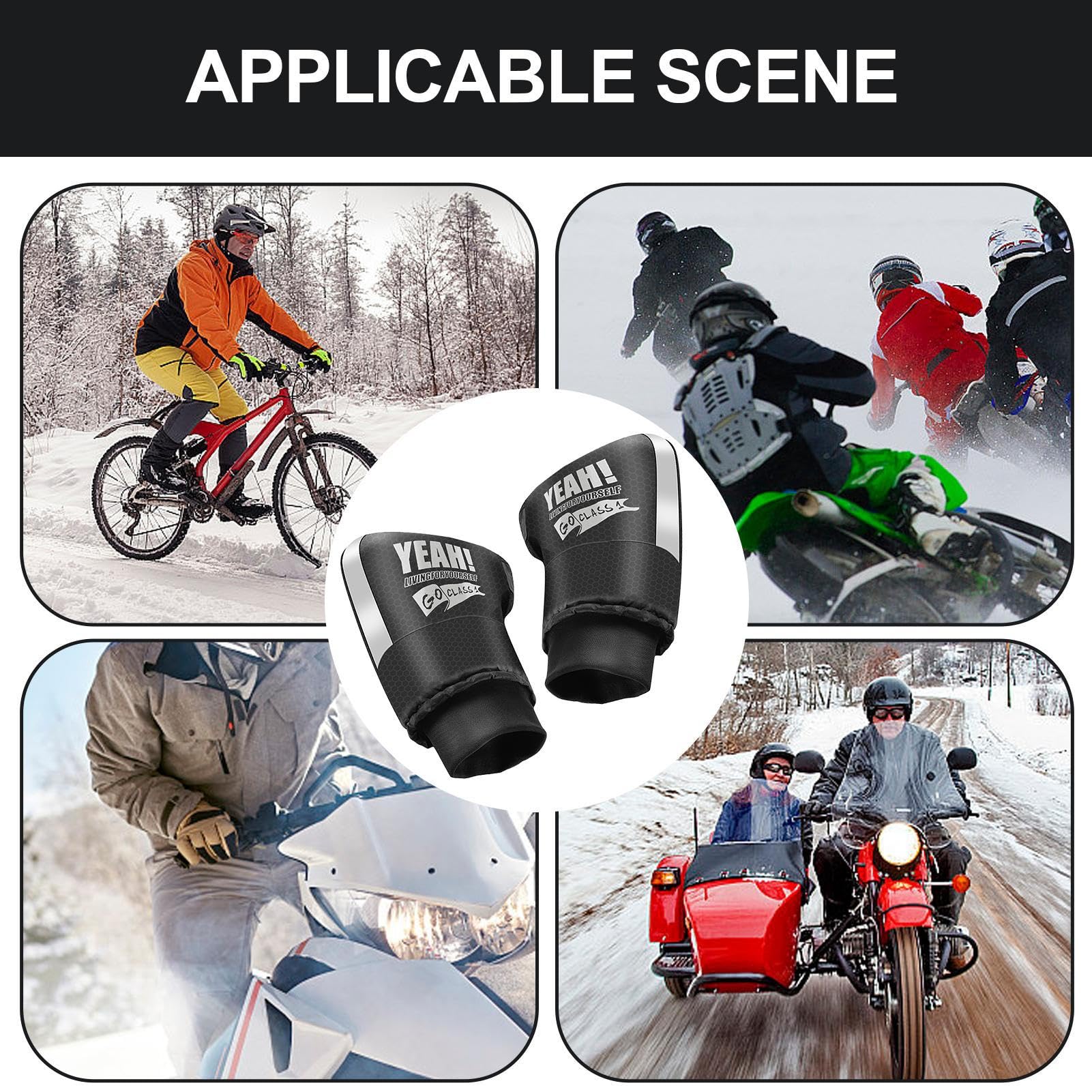 Manchons De Guidon Moto - Imperméables - Protection Pluie Et UV - Nylon - Pour Scooters Et Motos