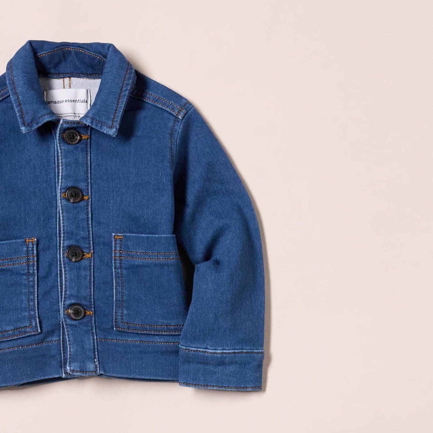 Amazon Essentials Unisex Kids and Toddlers' Relaxed-Fit Denim Chore Jacket Outerwear