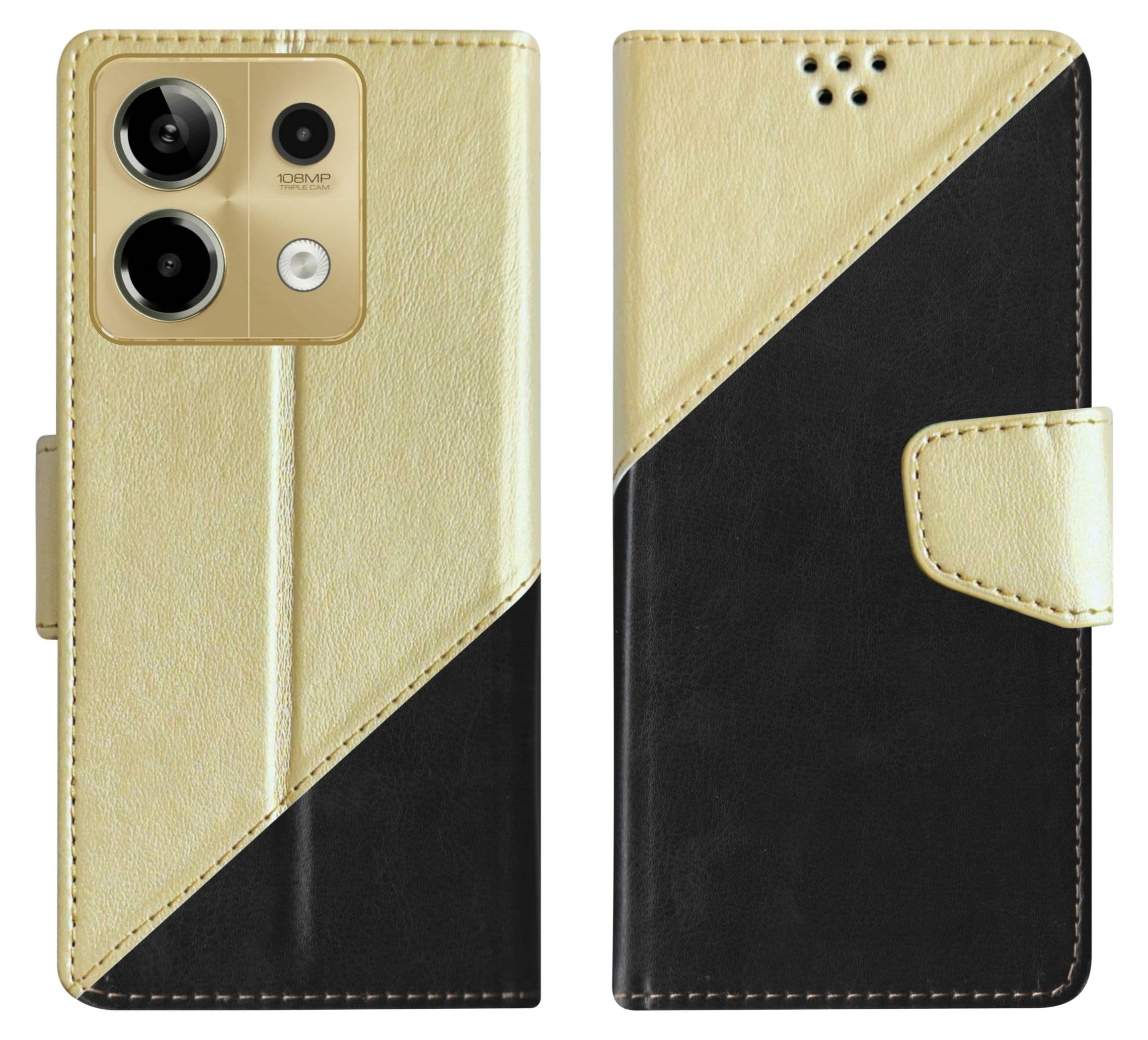 SBMS Flip Cover for Xiaomi Mi Redmi Note 13 5G Back Cover Case with Magnatic Closure | Inbuilt Stand | Card & Money Pocket (Multi Black) (B0CRVRP4YG) Amazon Price History, Amazon Price Tracker